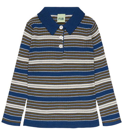 FUB Polo - Rib - Strik - Uld - Deep Indigo