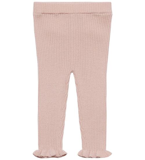 FUB Leggings - Rib - Strik - Uld - Pale Rose