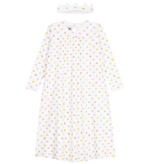 Petit Bateau Kjole - Chemise - Marshmallow/Multico