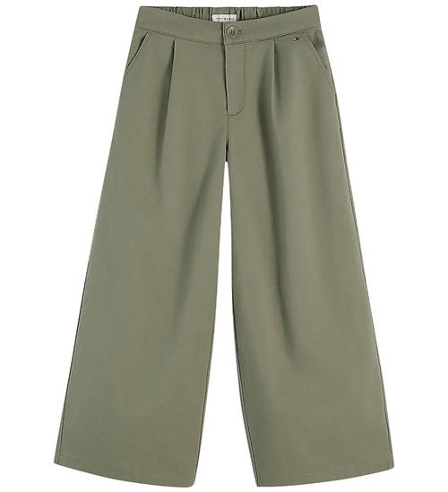 Tommy Hilfiger bukser - Wide Leg - Utility SageGREEN