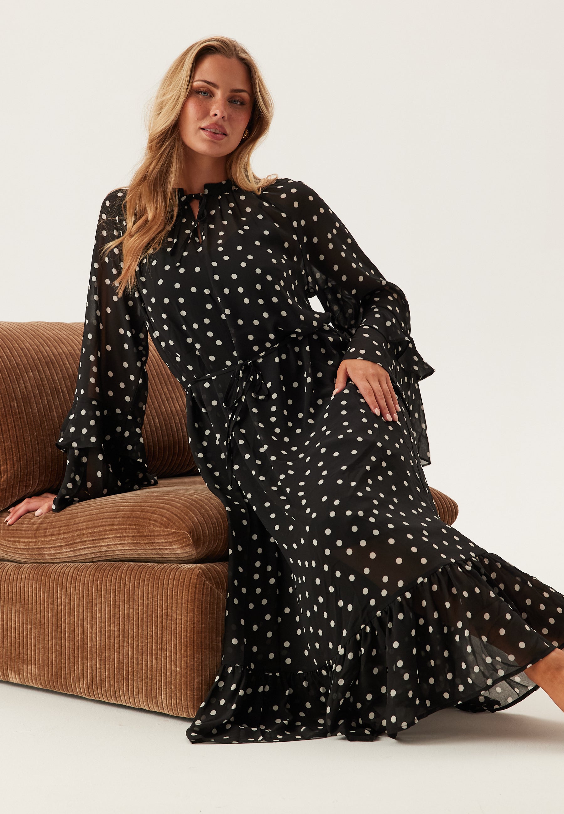 OBJECT Objgina L/S RE LONG DRESS RE L