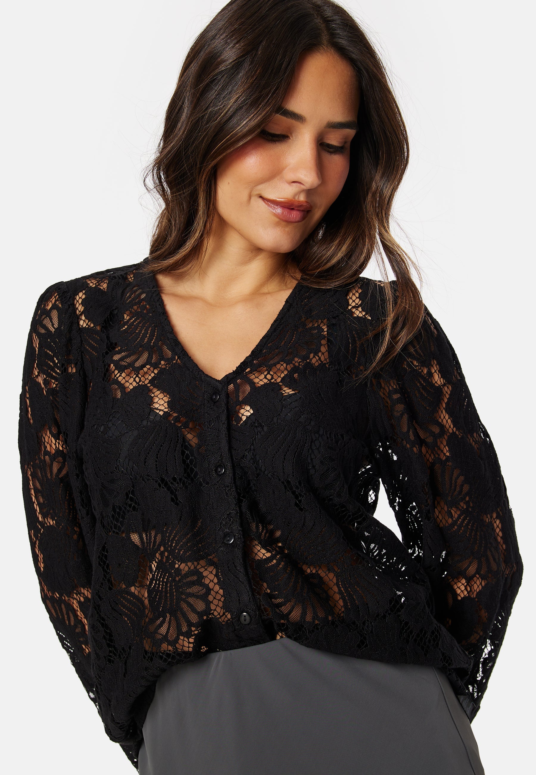 VERO MODA Vmgabena L/S Lace Shirt