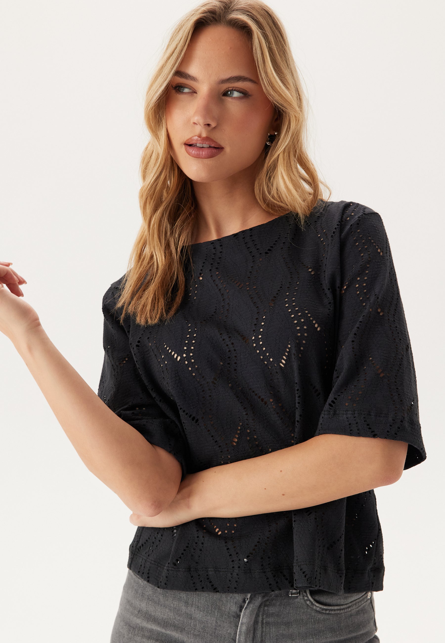 OBJECT Objava 2/4 LO O-NECK TOP  LO O