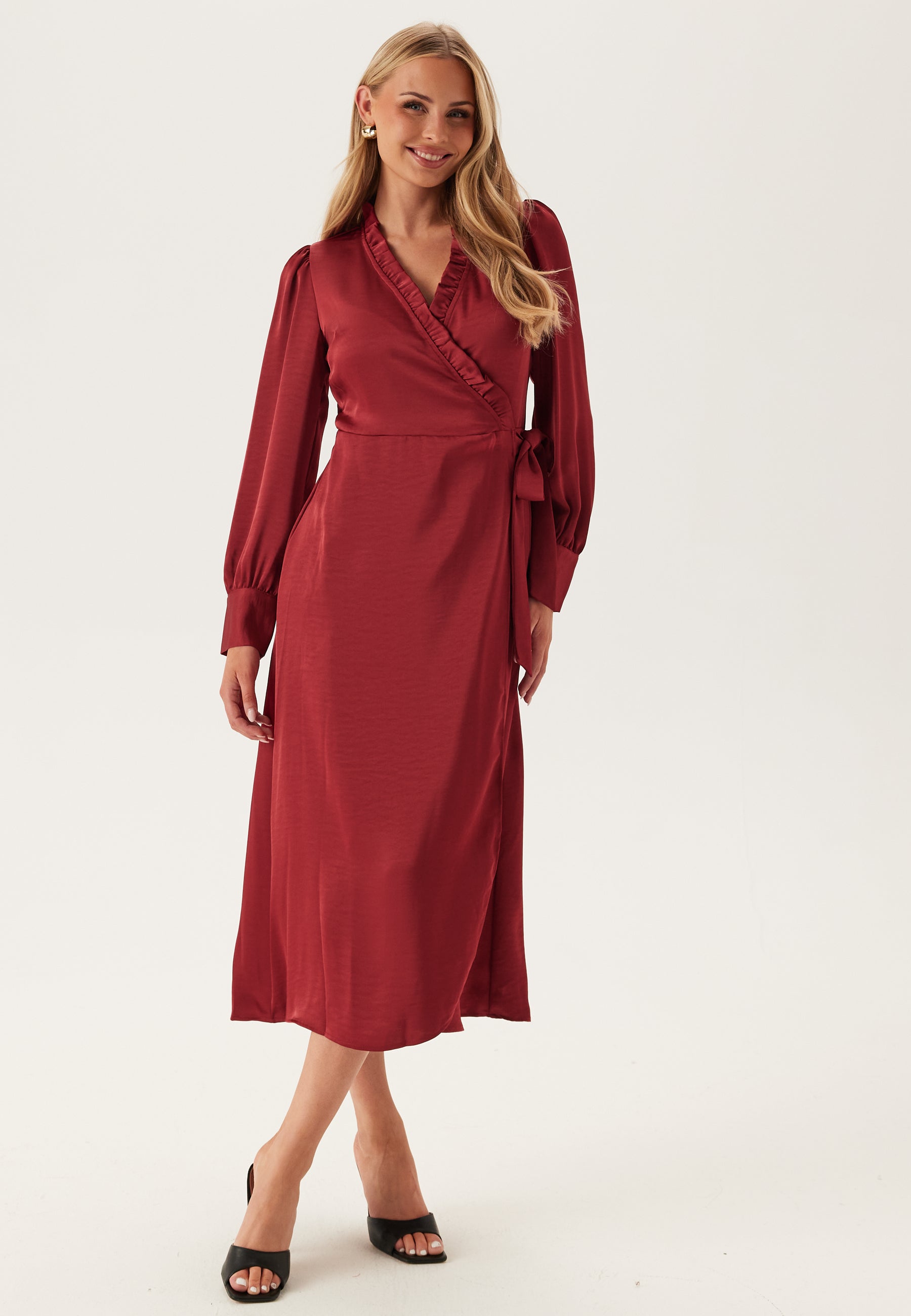 OBJECT Objchilli L/S WRAP DRESS WRAP