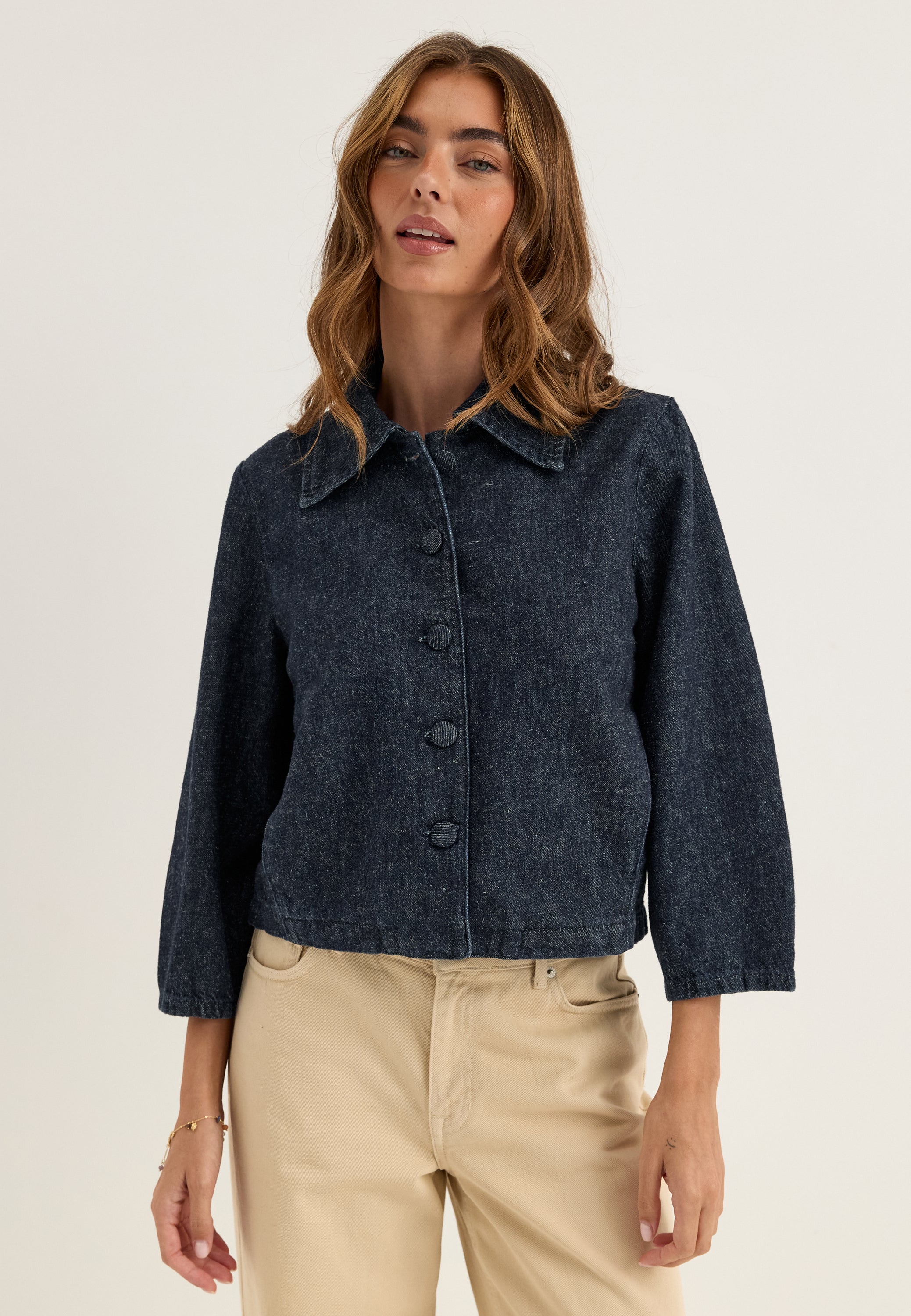Se SELECTED Slfrelaxed Hanny 3/4 DENIM JACKET hos Bubbleroom