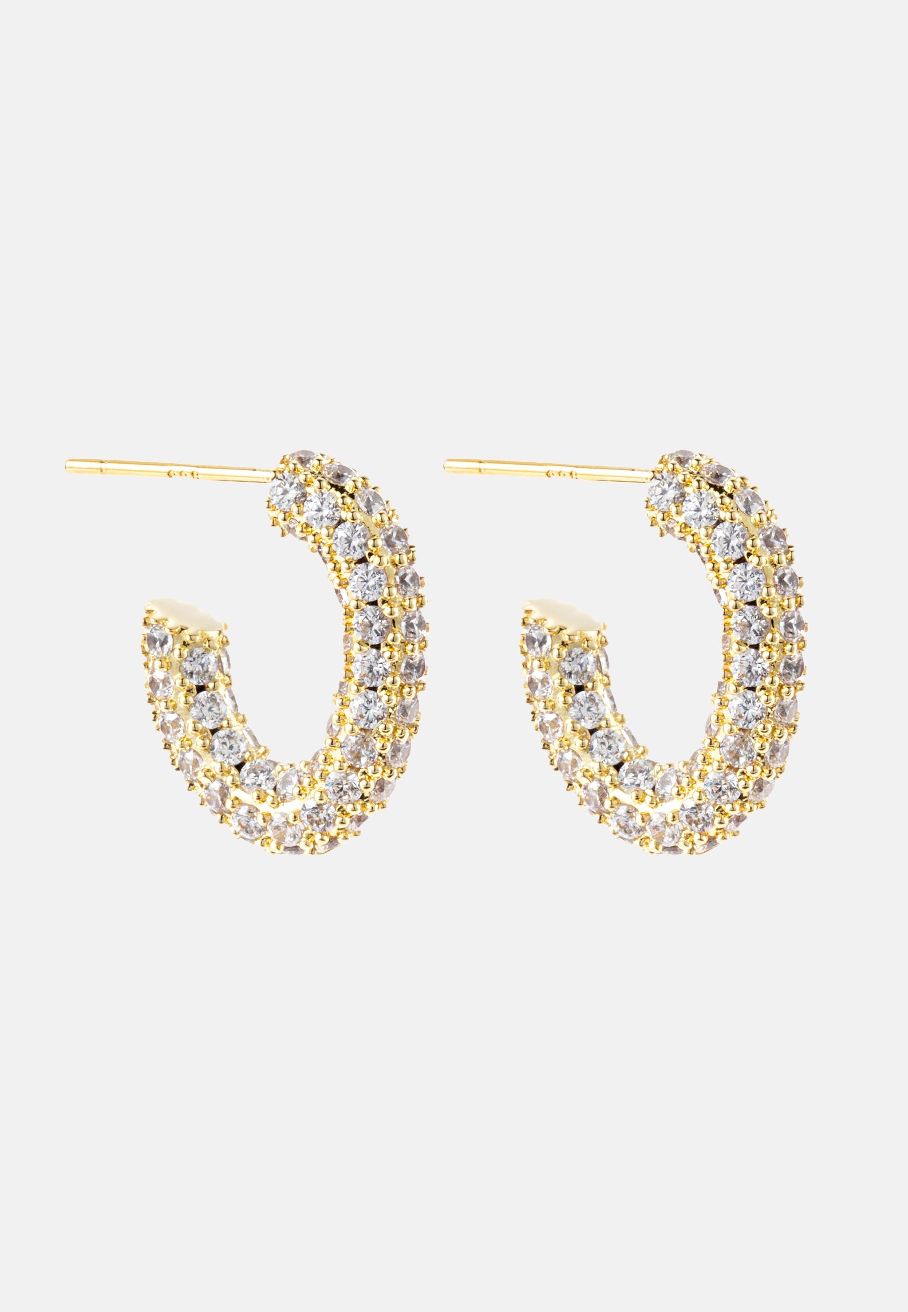 BY JOLIMA Monaco Pave Hoops 13 mm