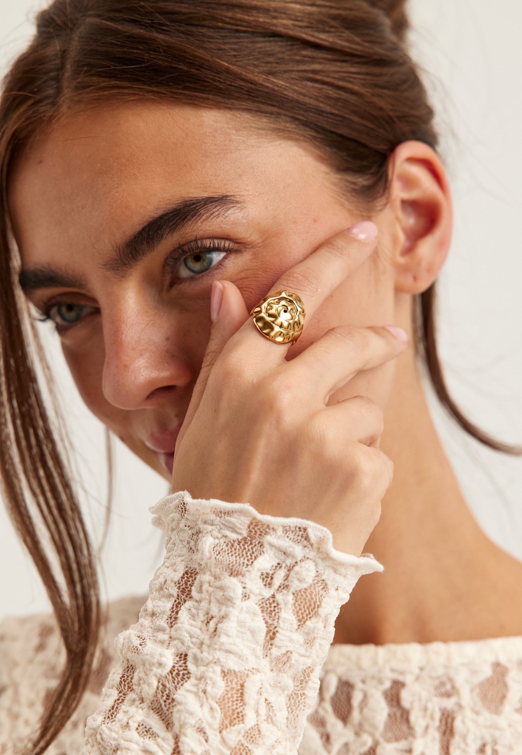 Pilgrim Haze Ring Gold-plated