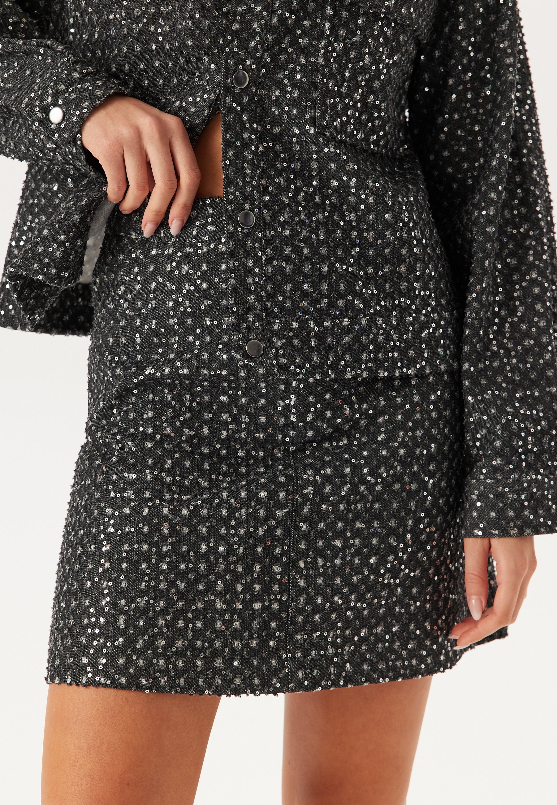 Pieces Pcroberta Hw Mini Sequins Skir