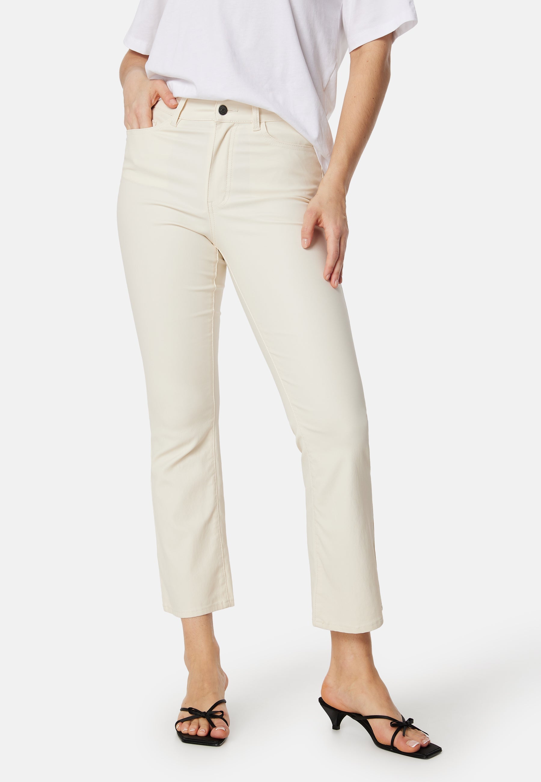 OBJECT Belle 7/8 Coated Flared Pant