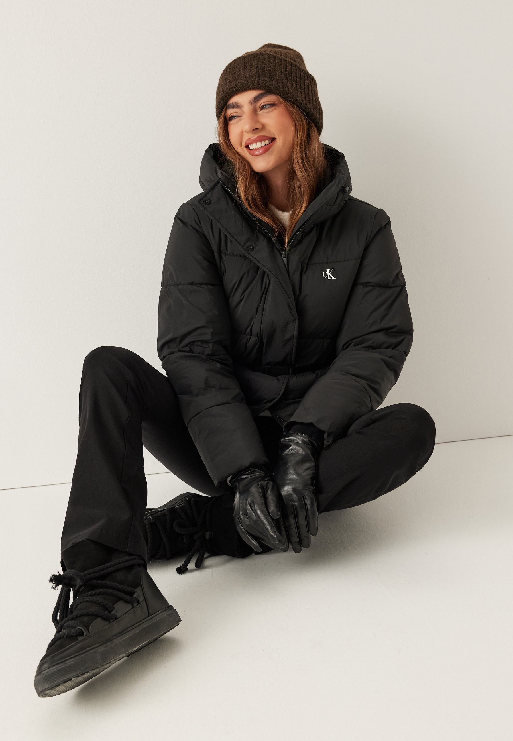 Calvin Klein Jeans Belted Midweight Puffer
