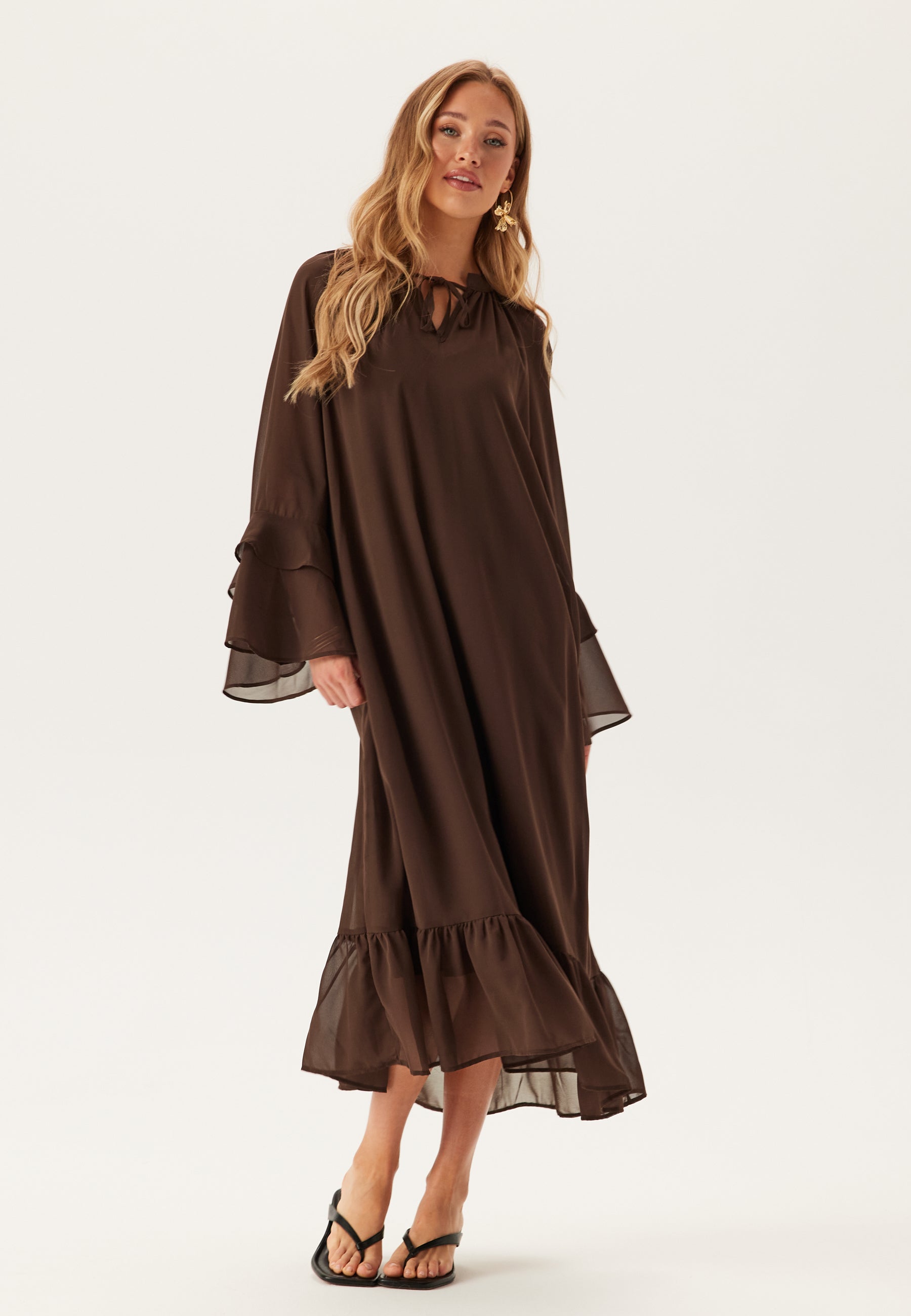 Object Collectors Item Objgina L/S RE V-NECK MIDI DRE
