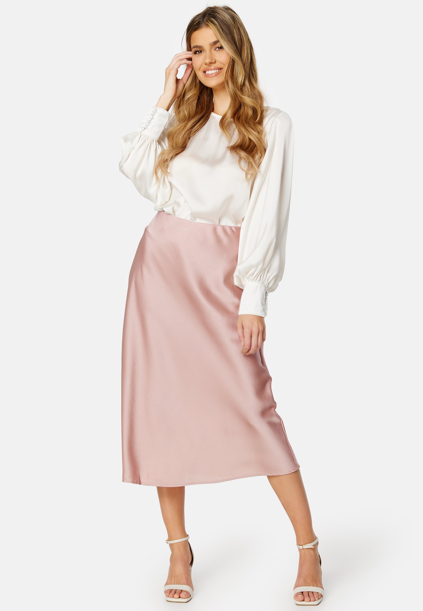 YAS Pastella HW Midi Skirt