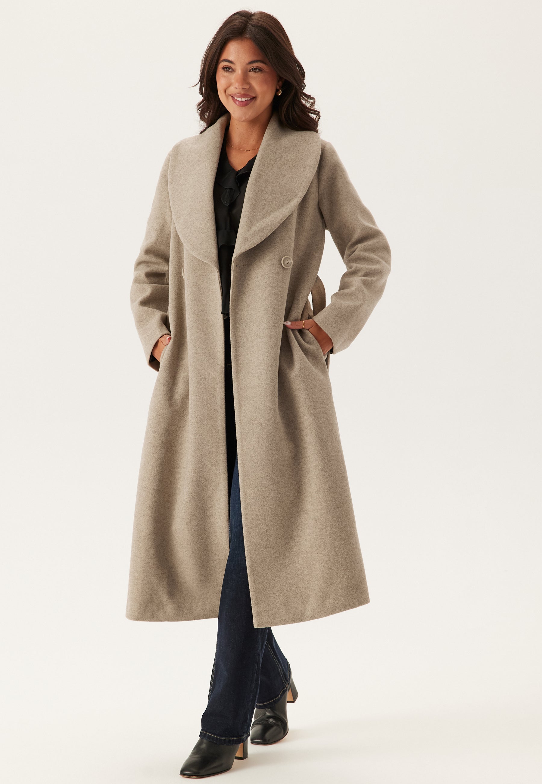 BUBBLEROOM Shawl Collar Coat