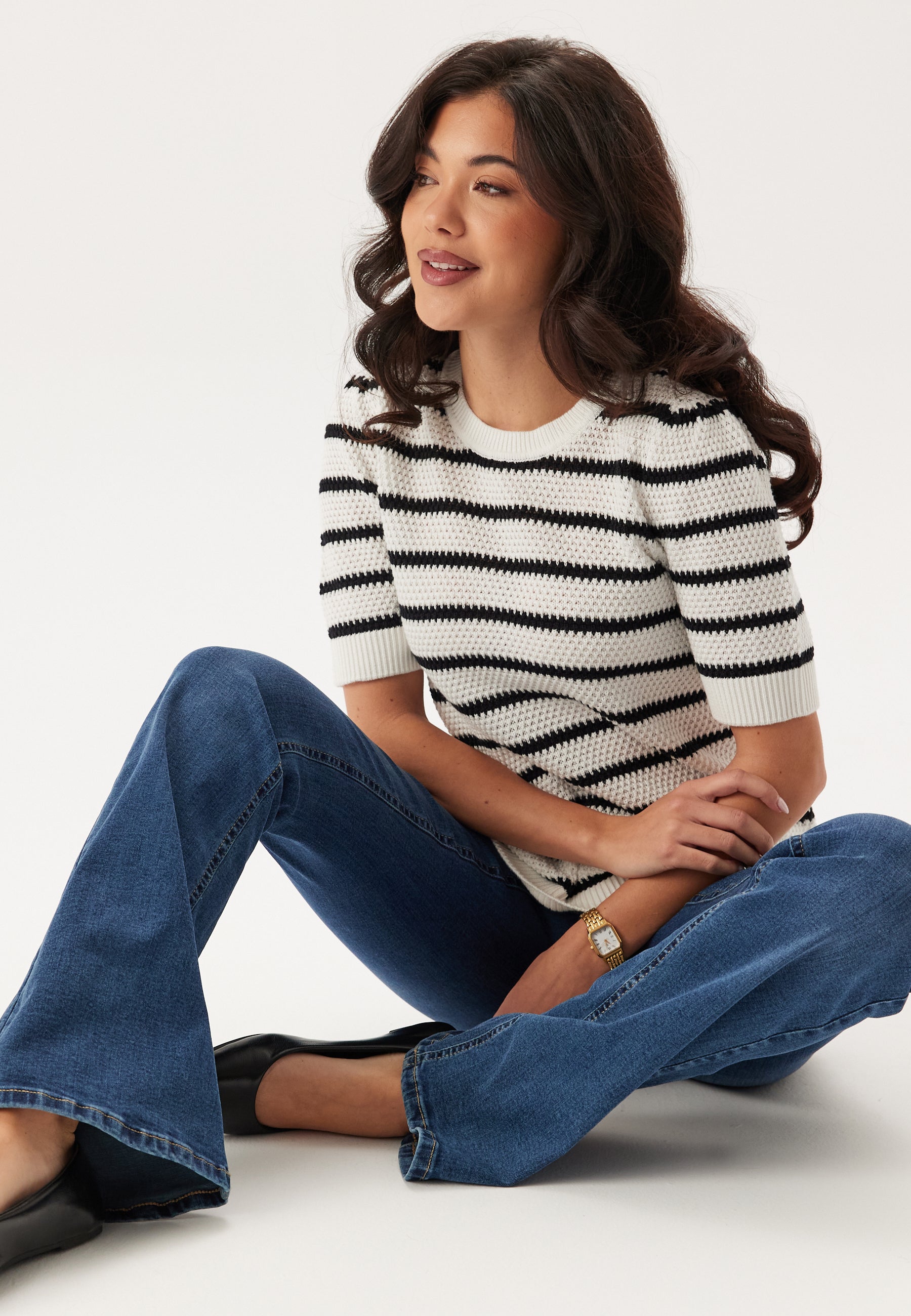 VILA Vidalo O-neck S/S STRIPE KNIT
