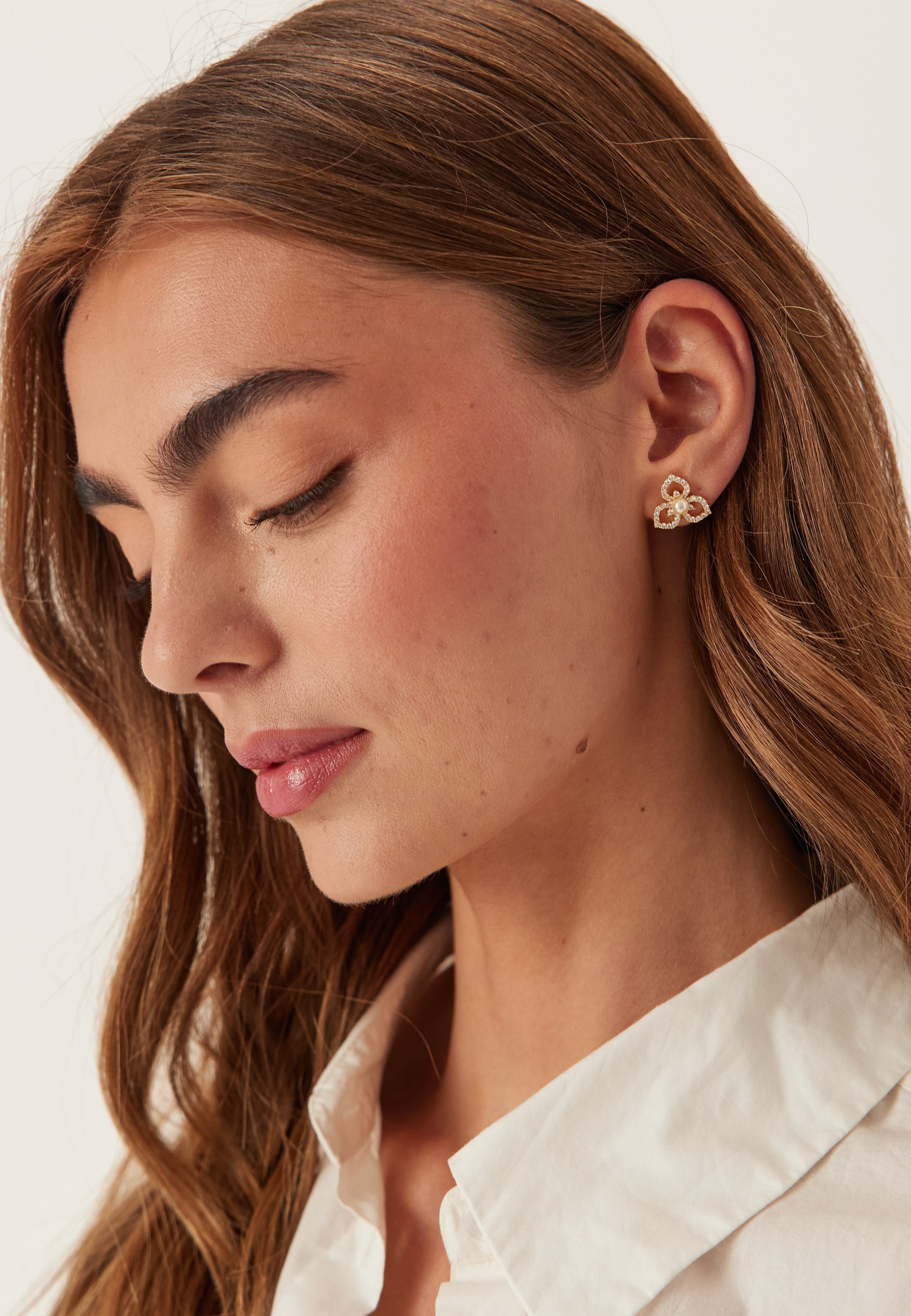 LILY AND ROSE Elise Earrings - Ivory Pearl