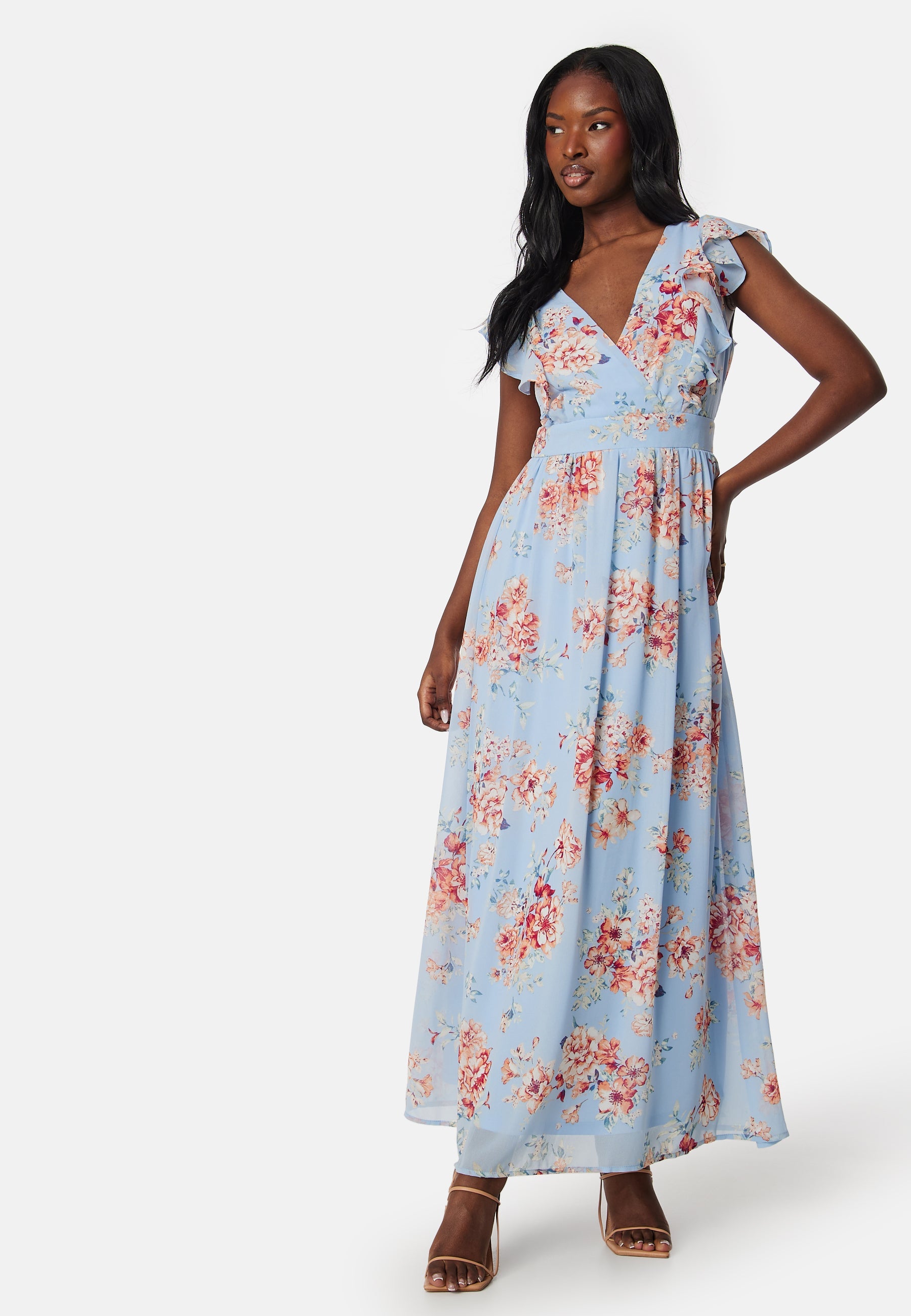 VILA Vikarin V-Neck ankle dress