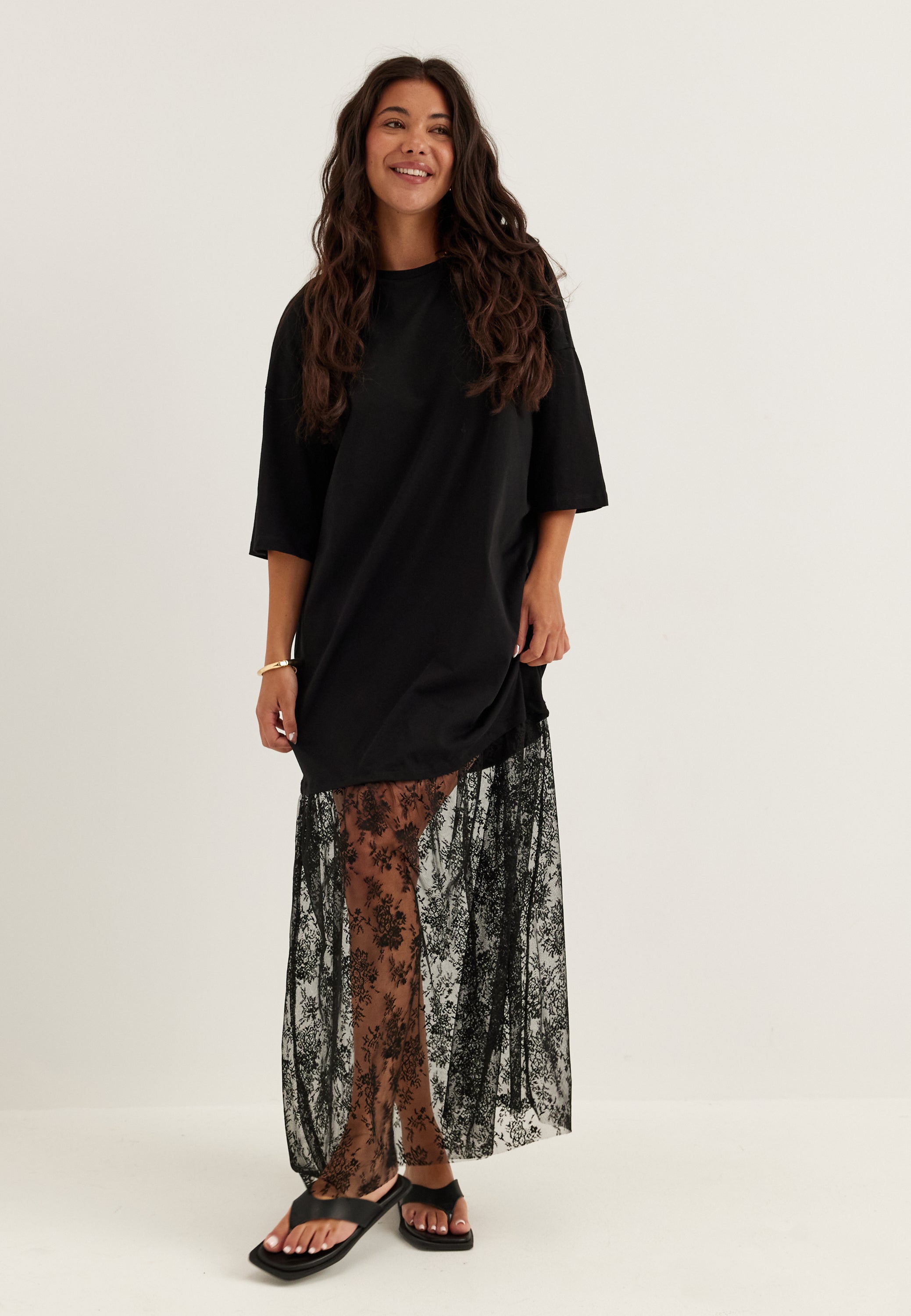 VILA Vikata S/S OVERSIZE LACE DRESS