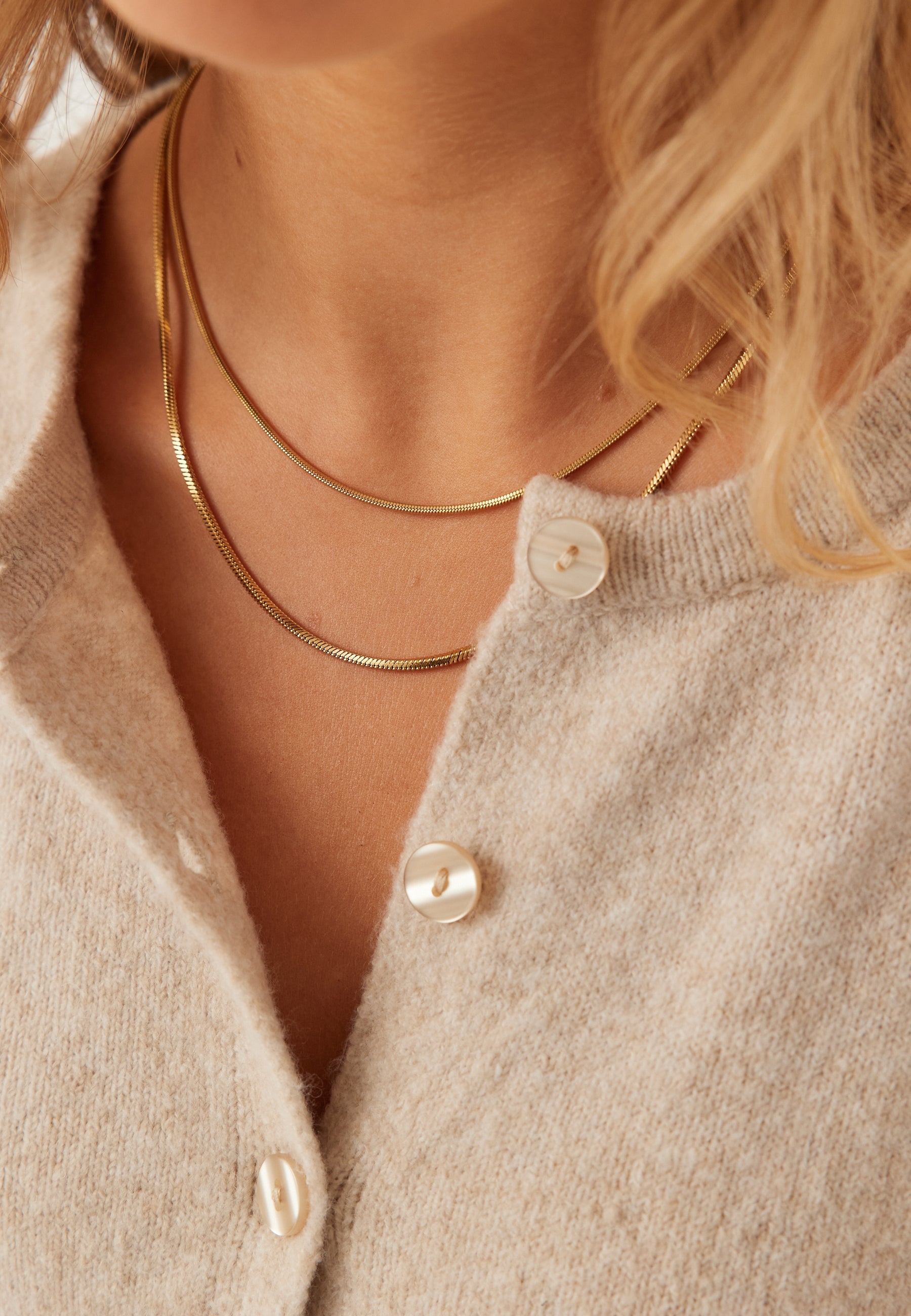 BY JOLIMA Karen Double Chain Necklace