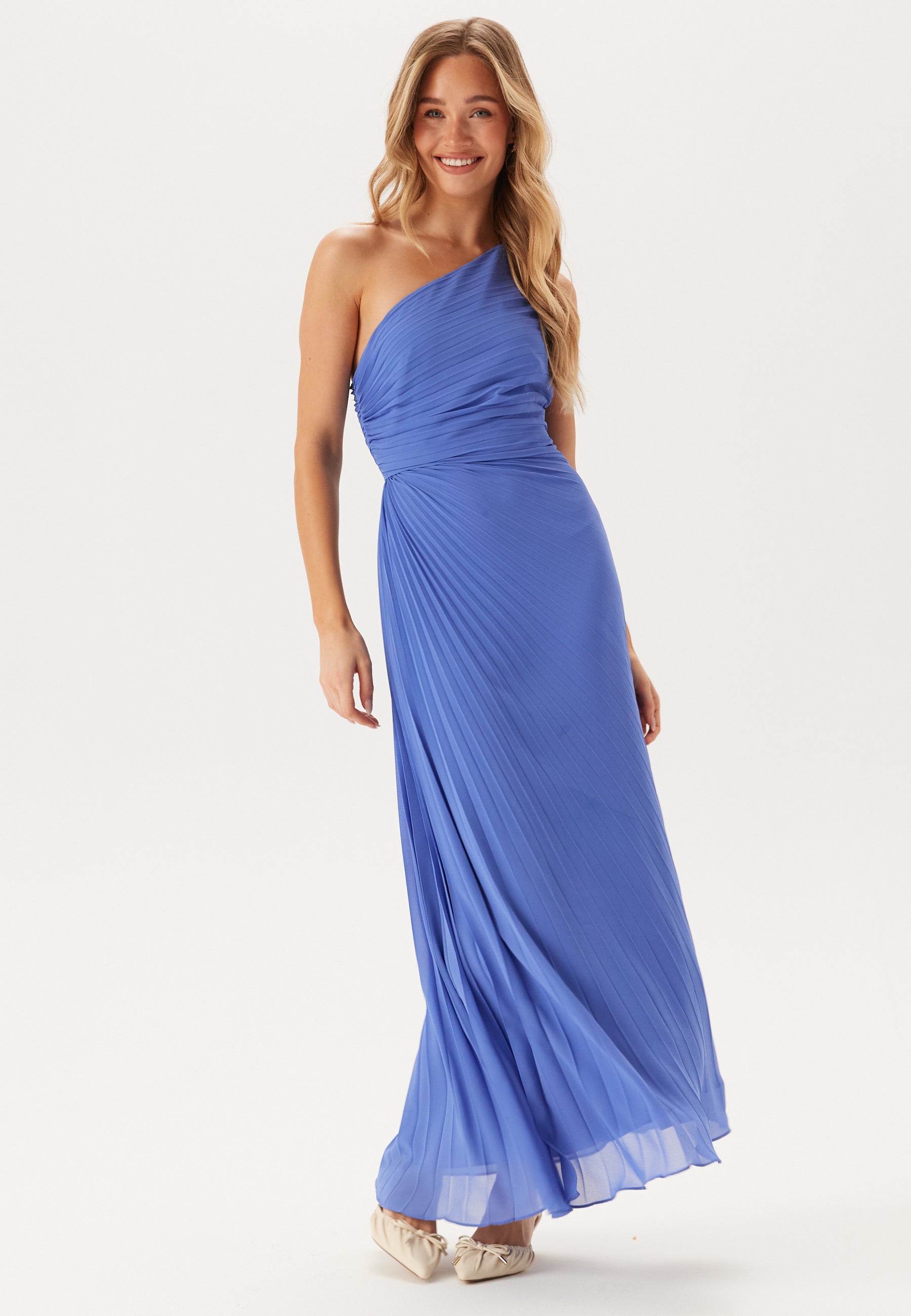 FOREVER NEW Mirabelle Pleated Asymm Maxi Dress