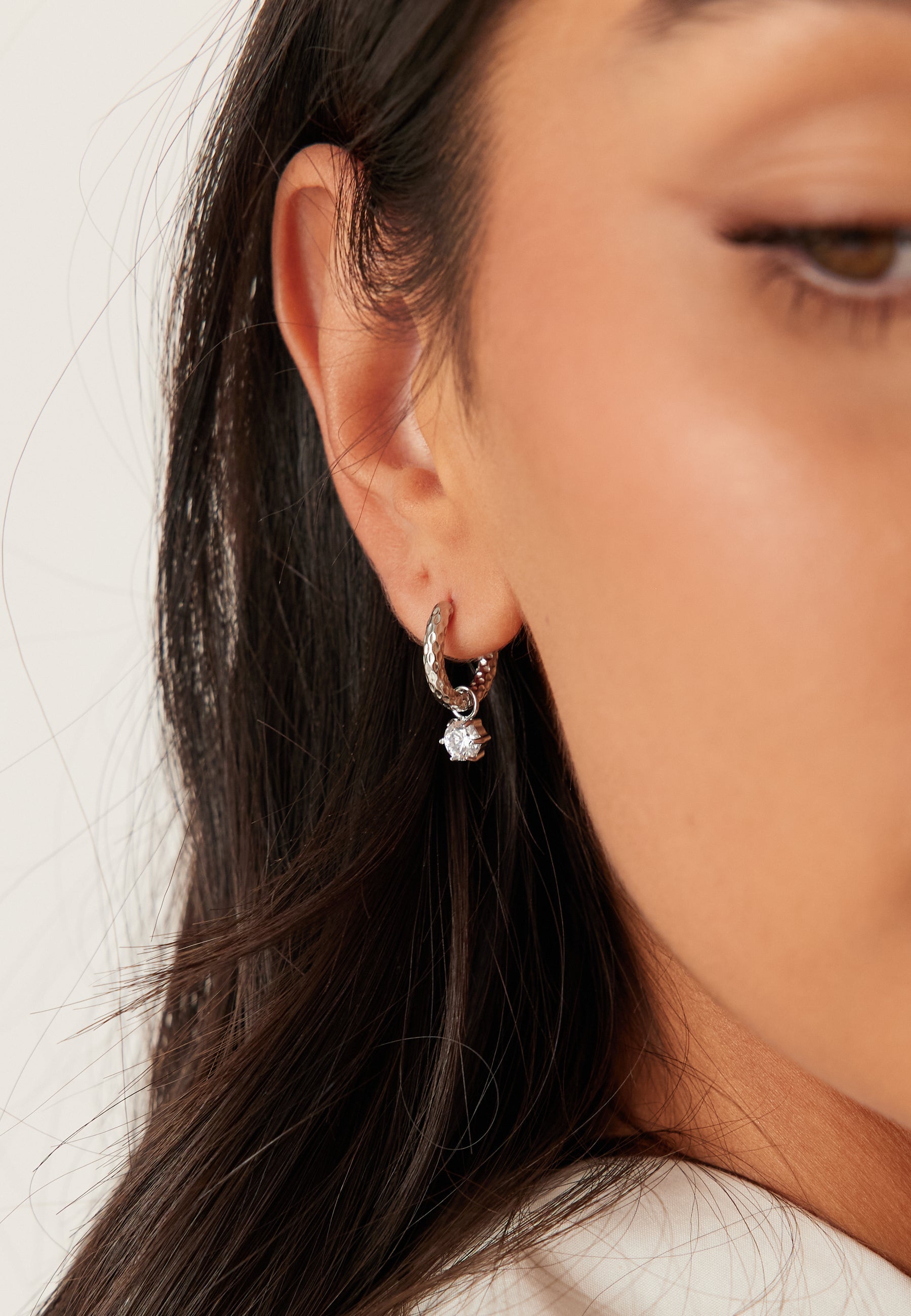 BY JOLIMA Como Hoop Earring Crystal