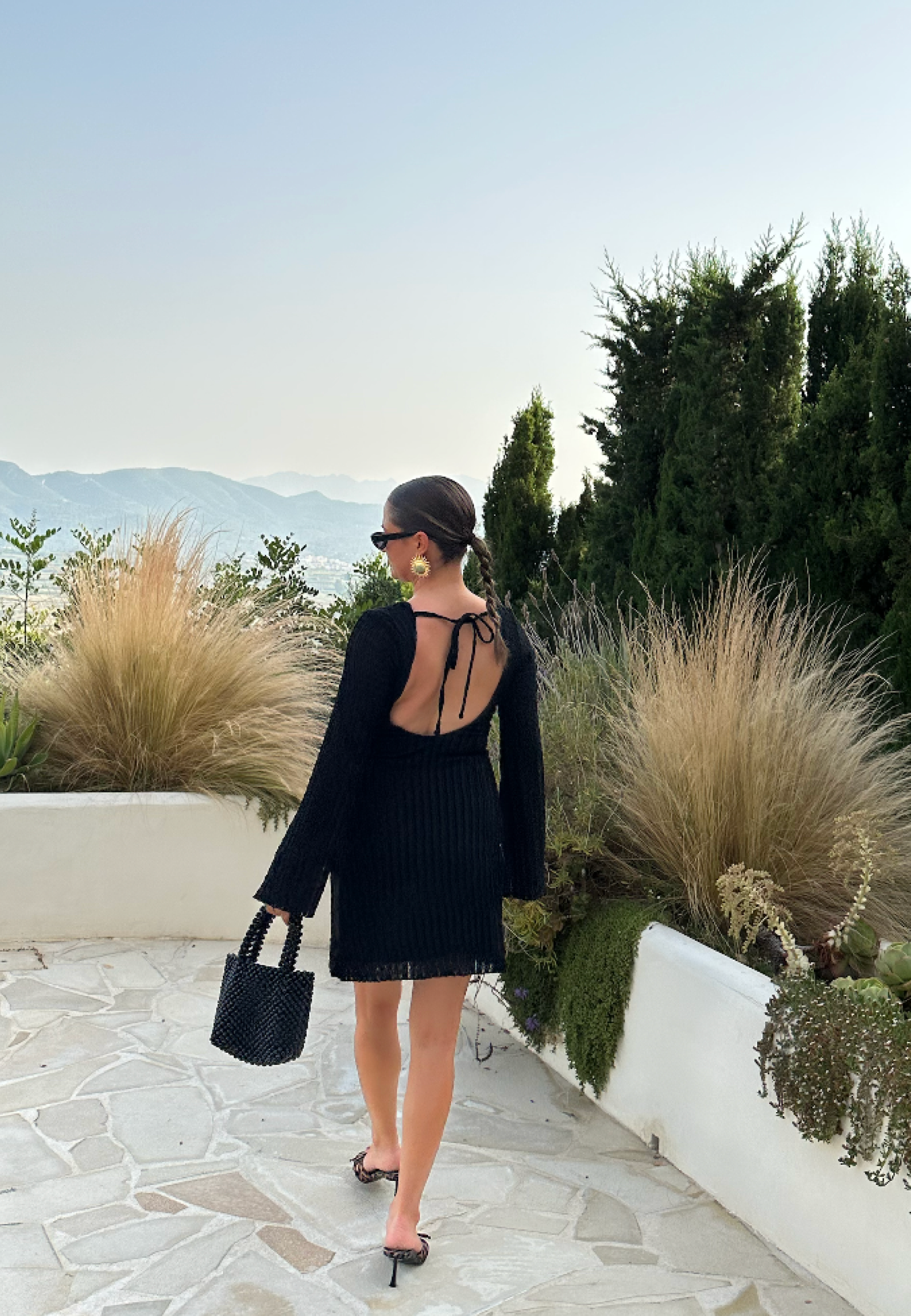BUBBLEROOM Deep Back Short Structured Dress