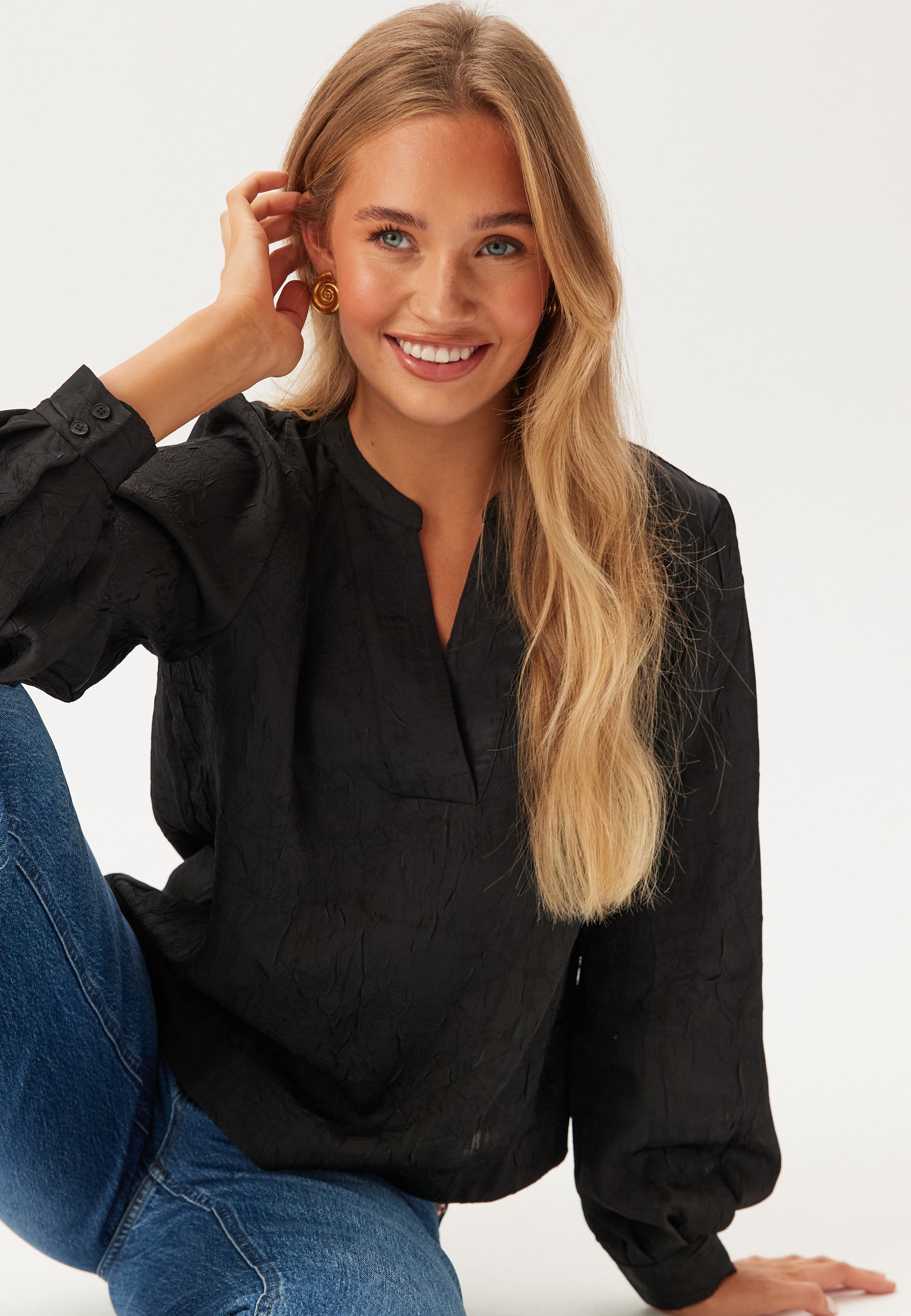 Object Collectors Item Objjohnson Re L/S V-NECK TOP