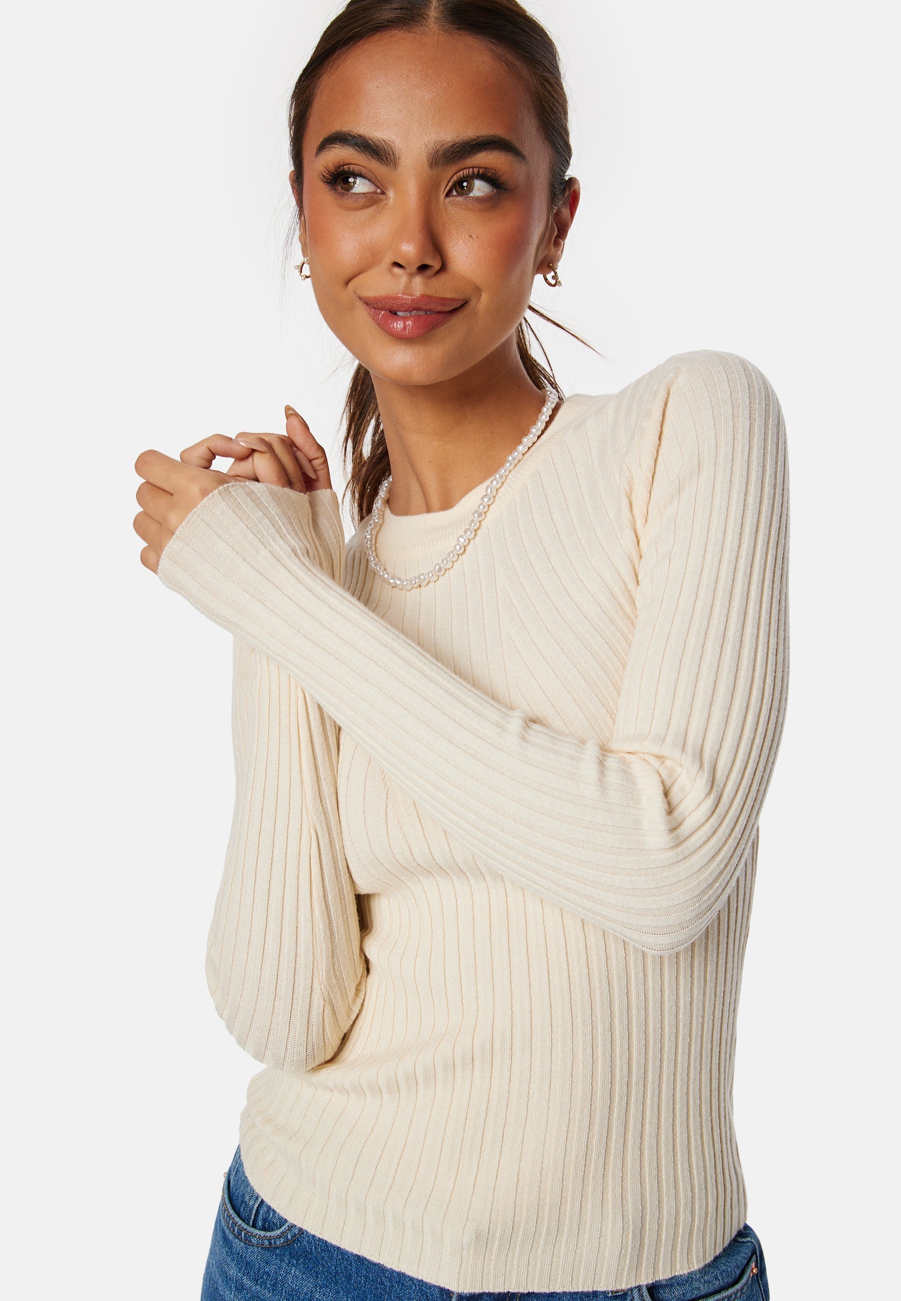 Pieces Pccrista LS O-Neck Knit