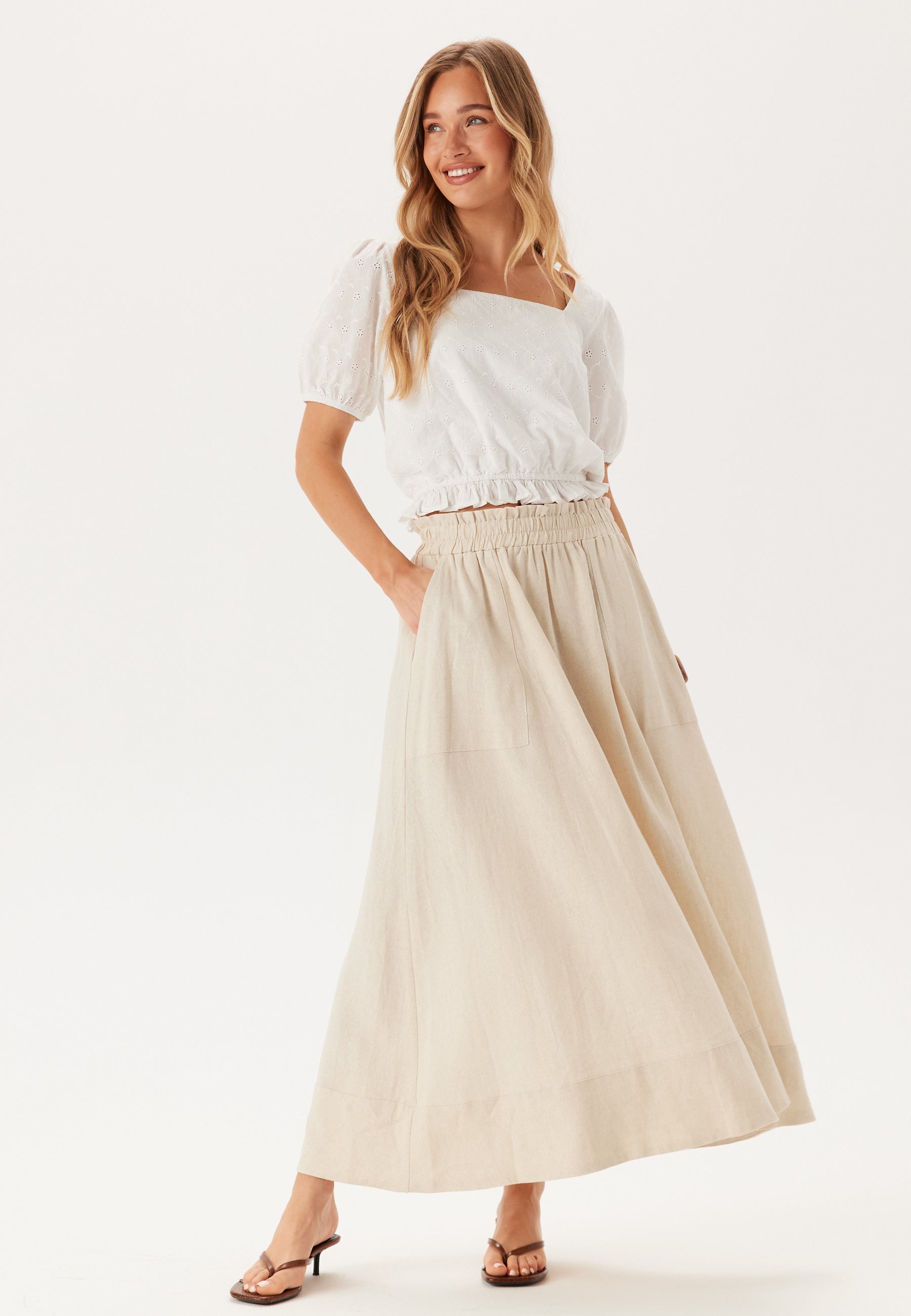 YAS Yasflaxy Hw Ankle Skirt