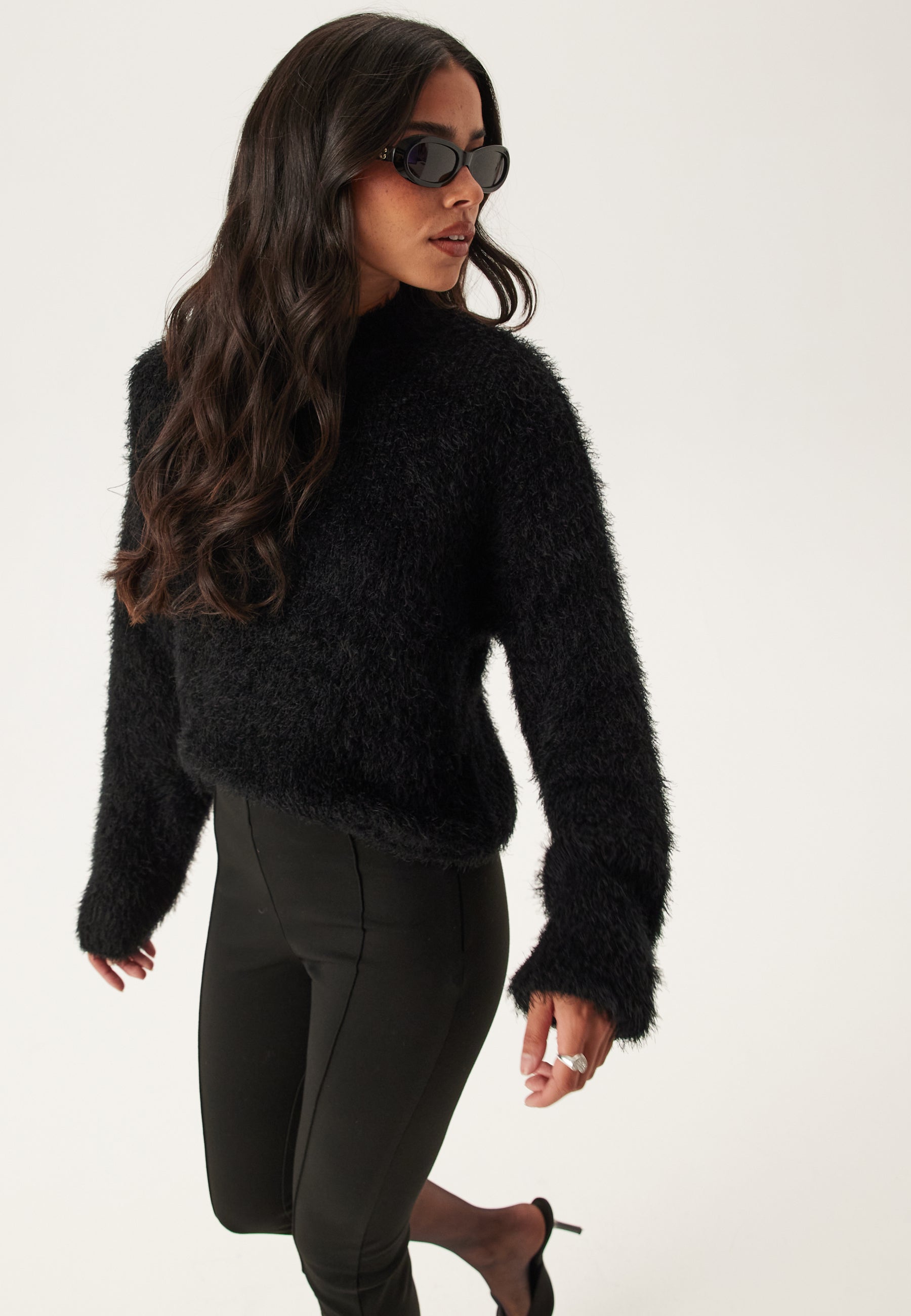 ONLY Onllulu Ls Rib Highneck Cc Knt