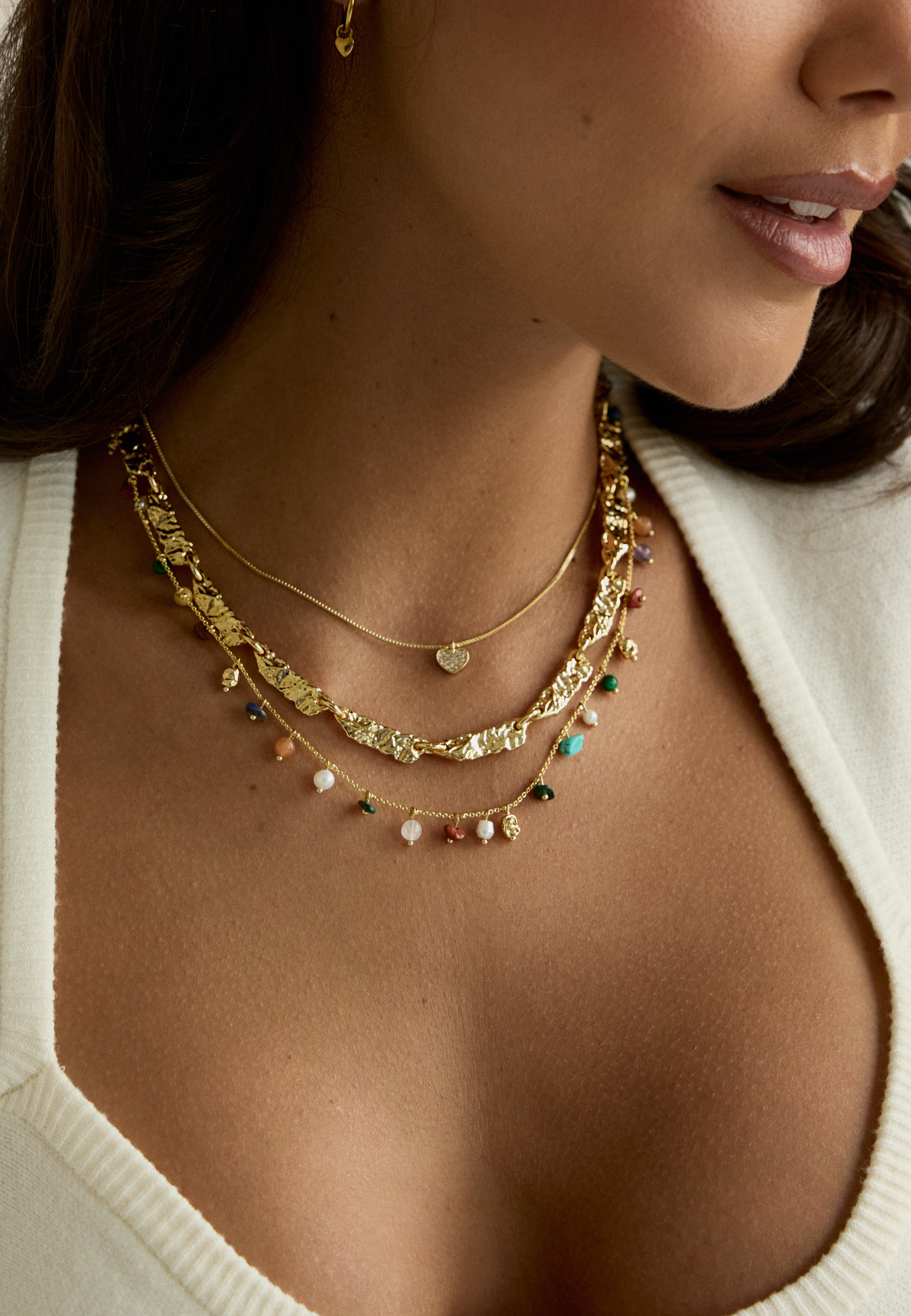 Pilgrim Between Necklace Gold-plated