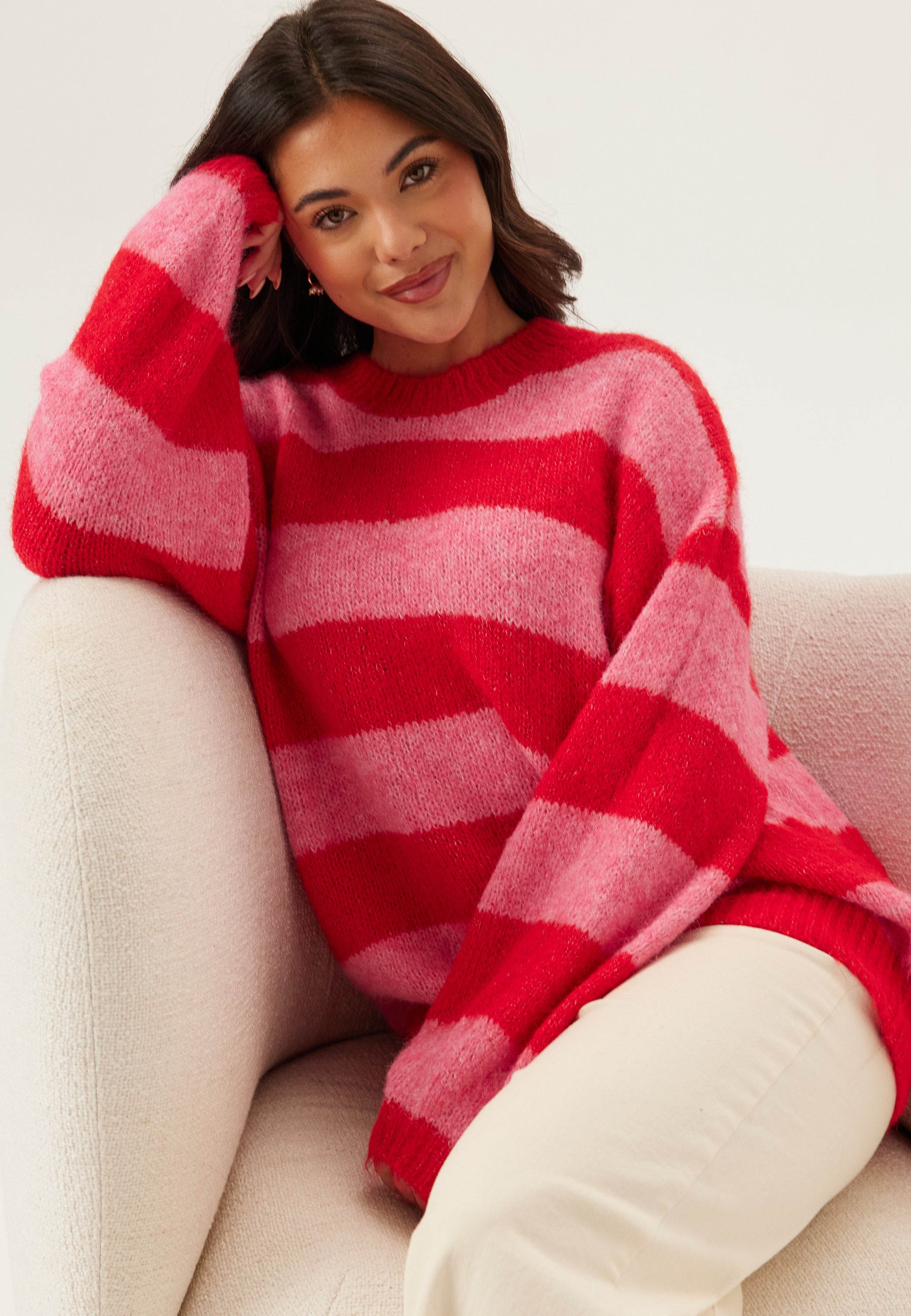 Pieces Pcrasmine Ls Oneck Knit