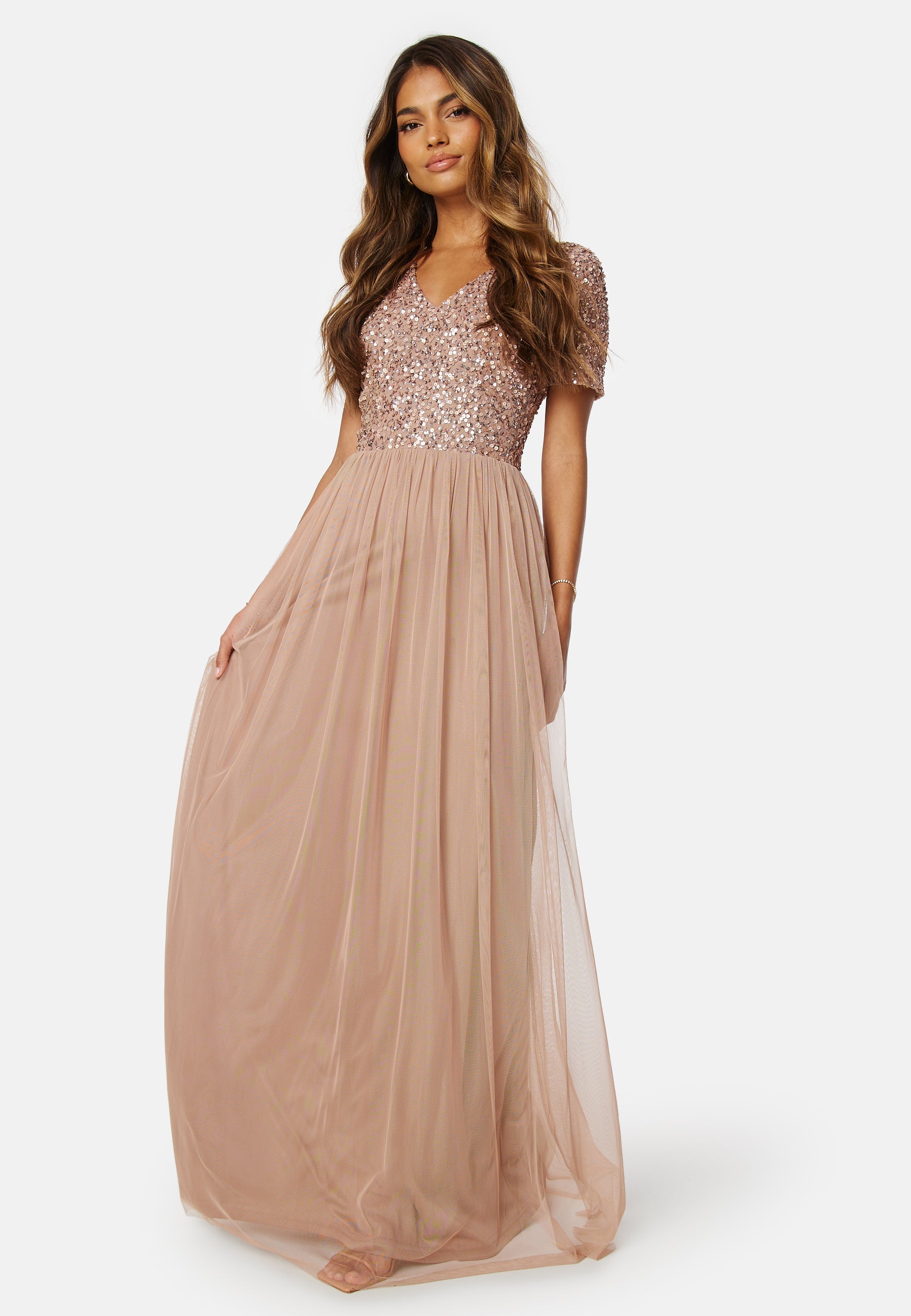 AngelEye Short Sleeve Sequin Dress