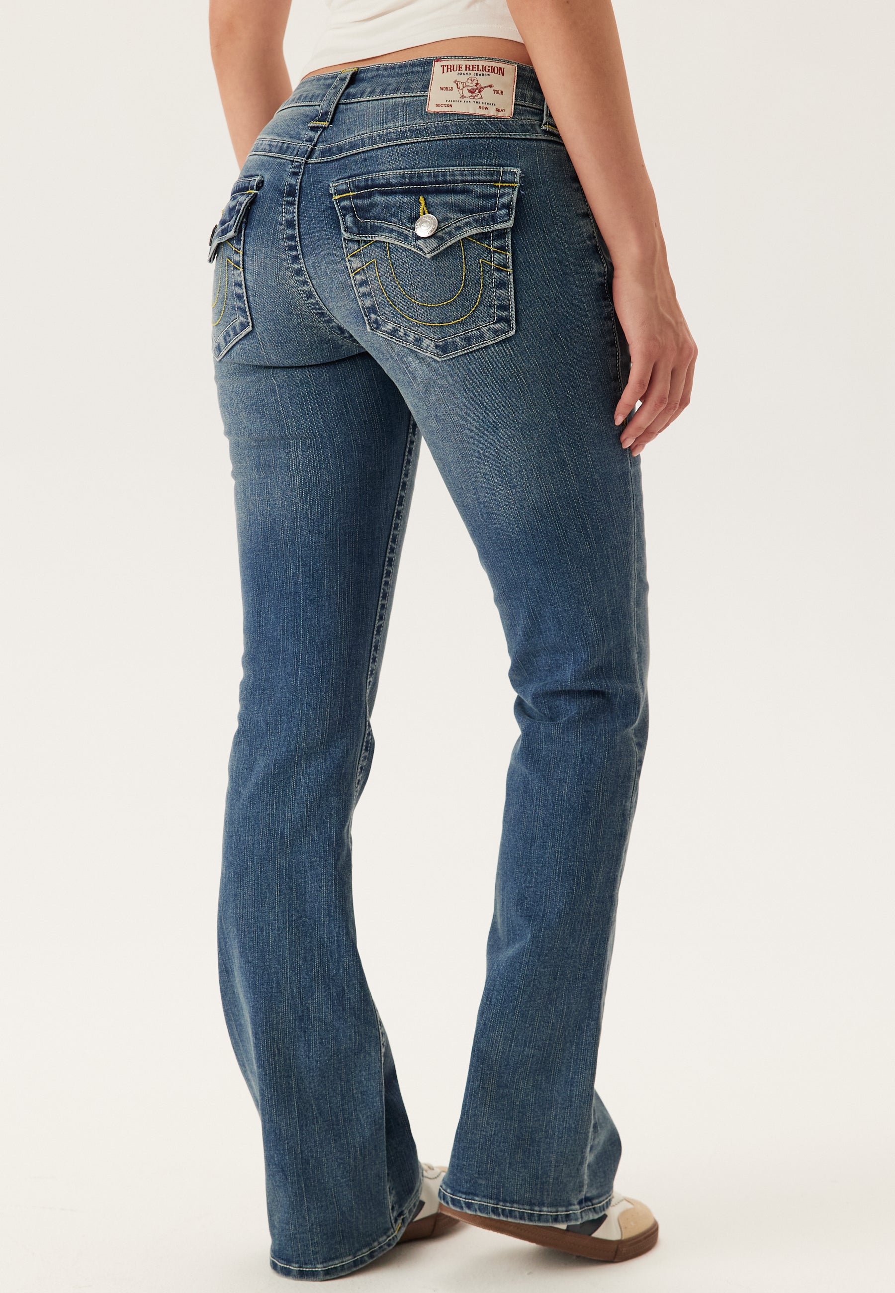 True Religion Becca Mid Rise Boot Cut Flap
