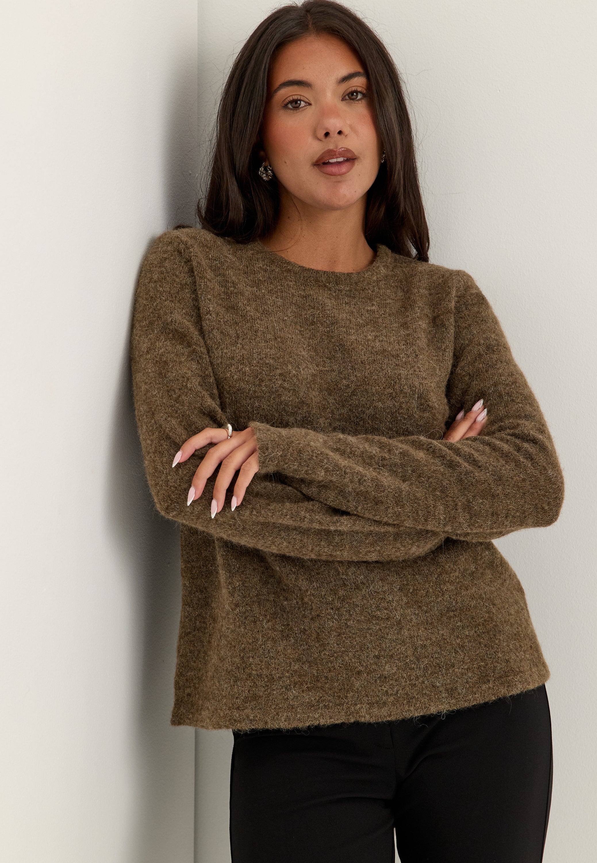 SELECTED Slwlulu New Ls Knit O-neck