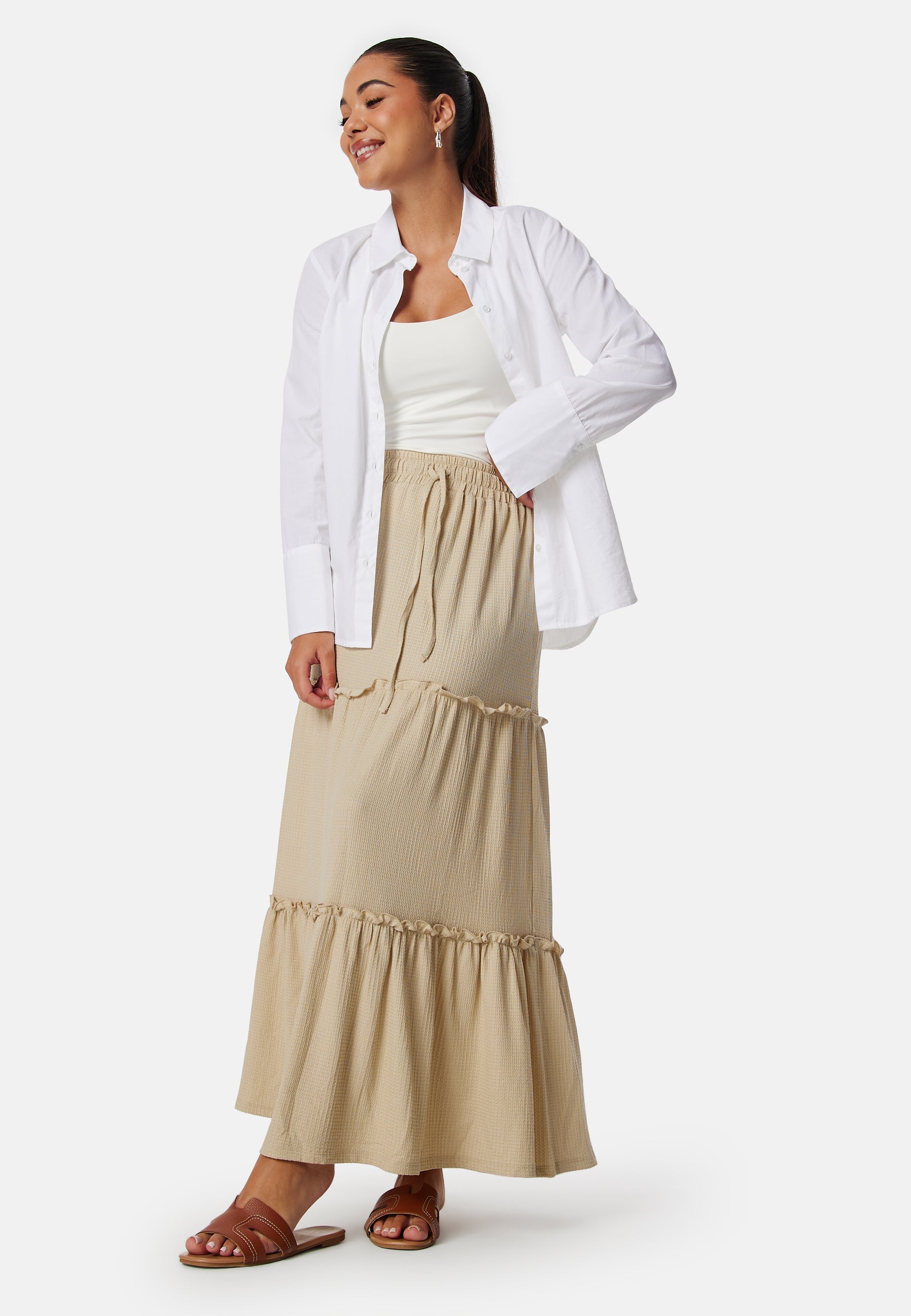 BUBBLEROOM Flounce Maxi Skirt