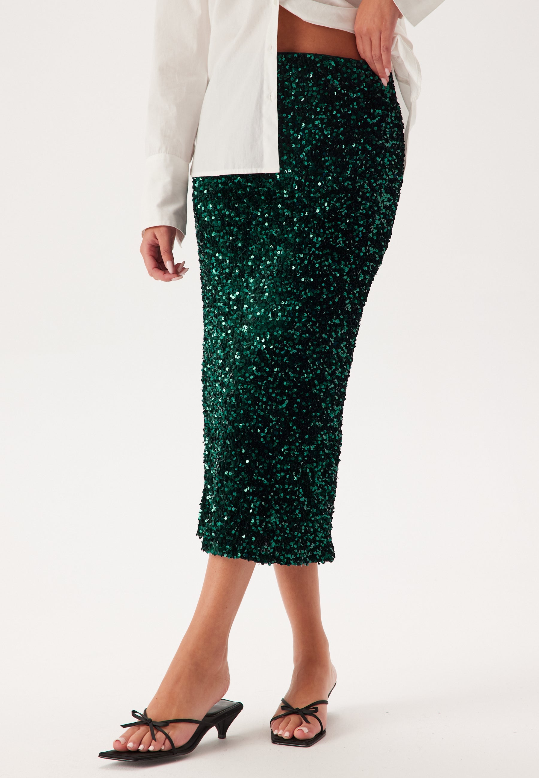 VILA Vifaith Hw Midi Sequin Skirt
