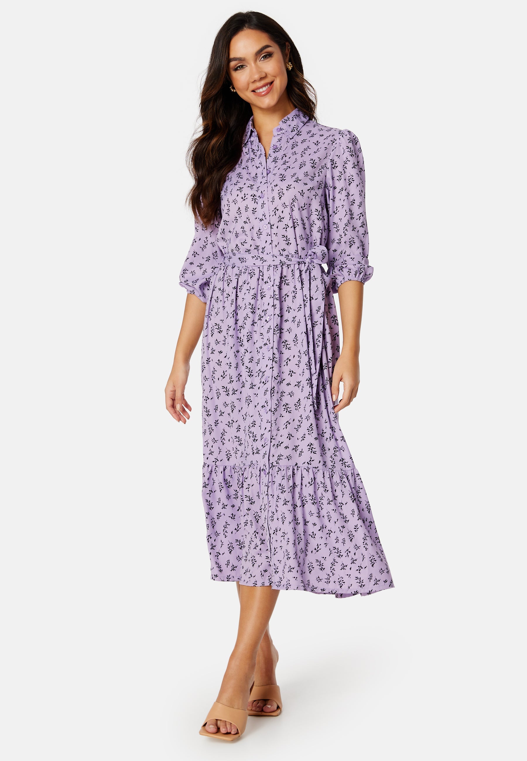 Happy Holly Serene puff sleeve dress