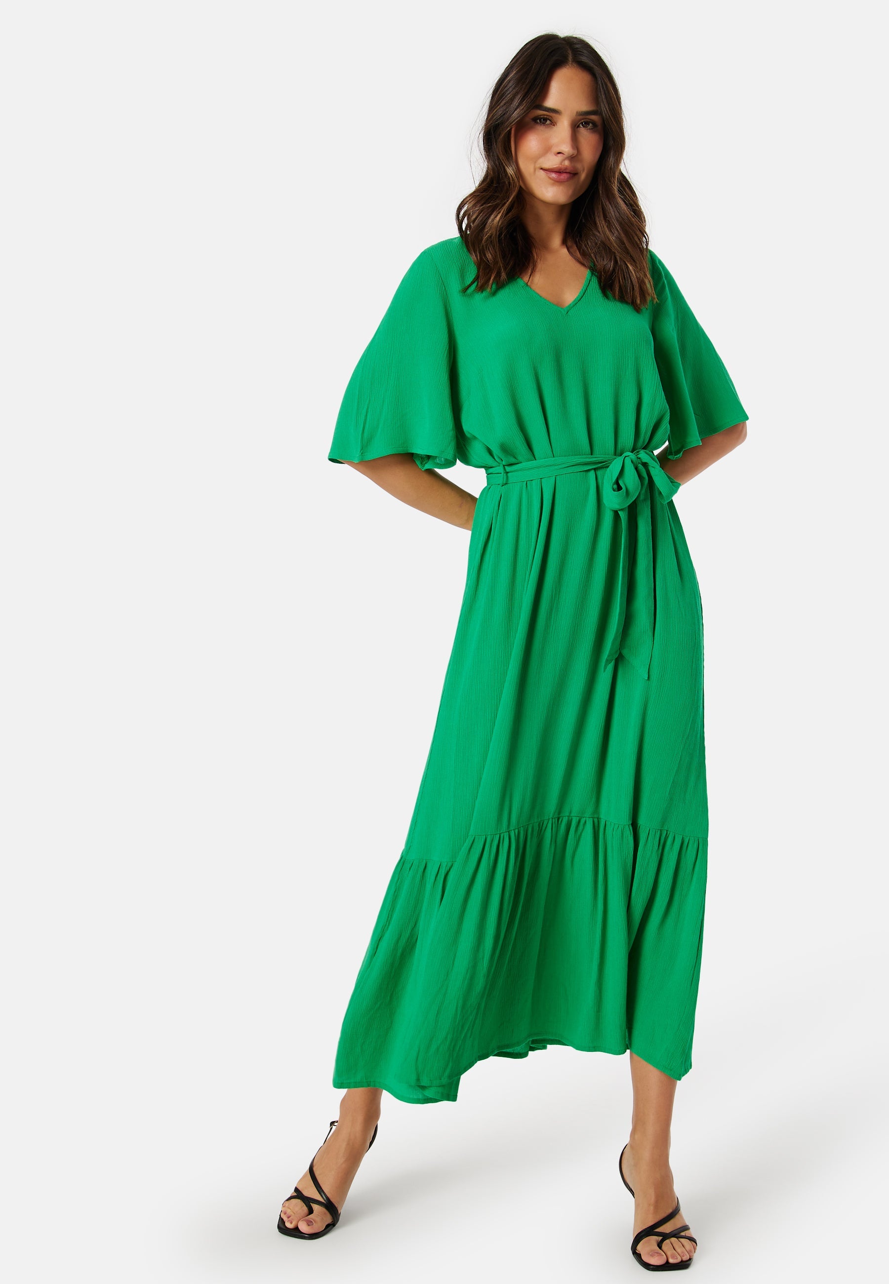 BUBBLEROOM Butterfly Sleeve Viscose Dress