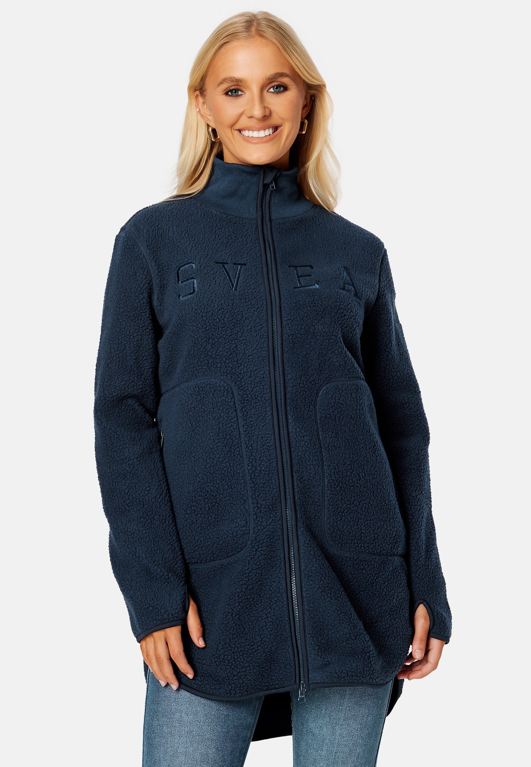 Svea Long Pile Zip Sweat