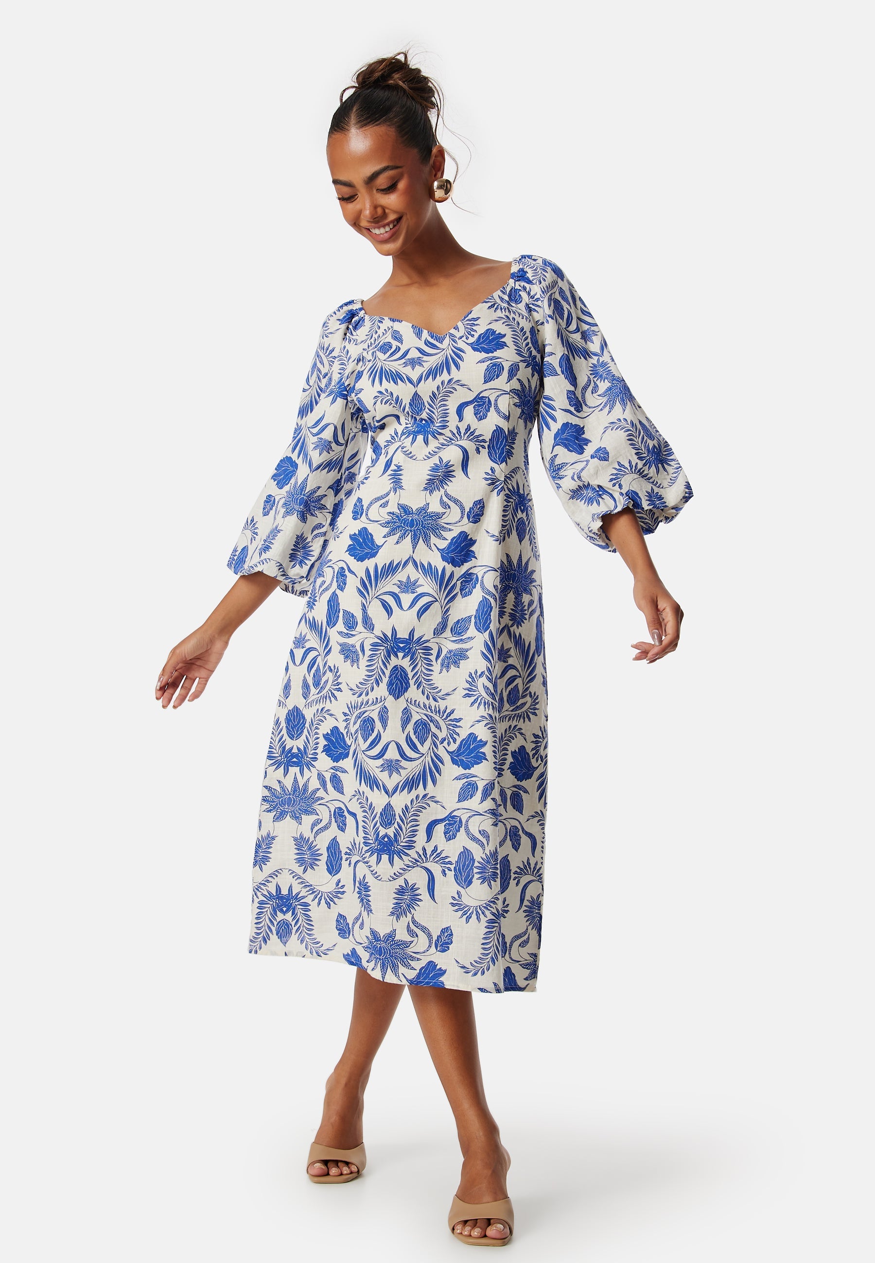 YAS Yasbillie 3/4 midi dress