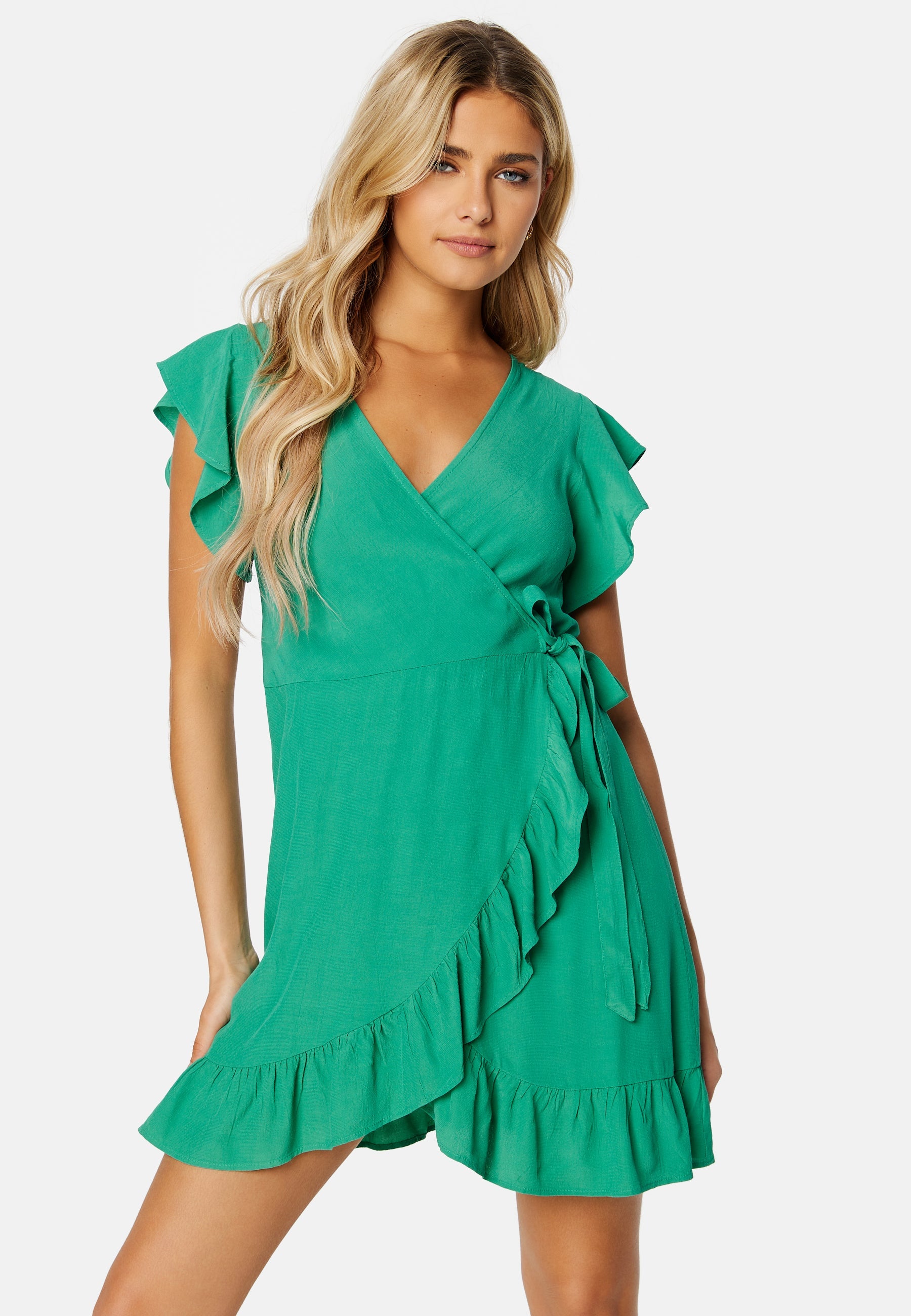 VILA Fini Wrap S/S Short Dress