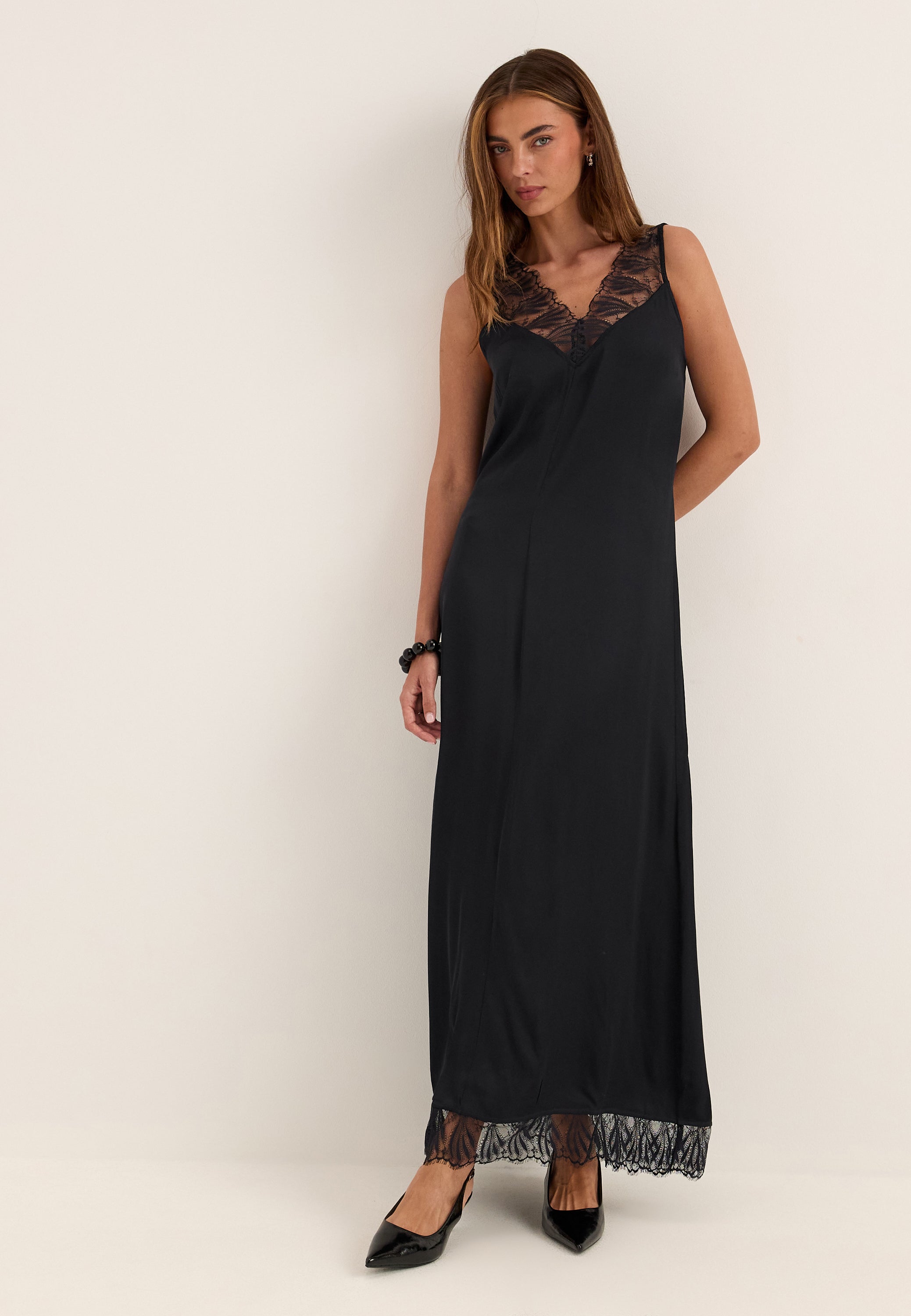 VERO MODA Awclaire Sl V-neck Ankle Lace Dress