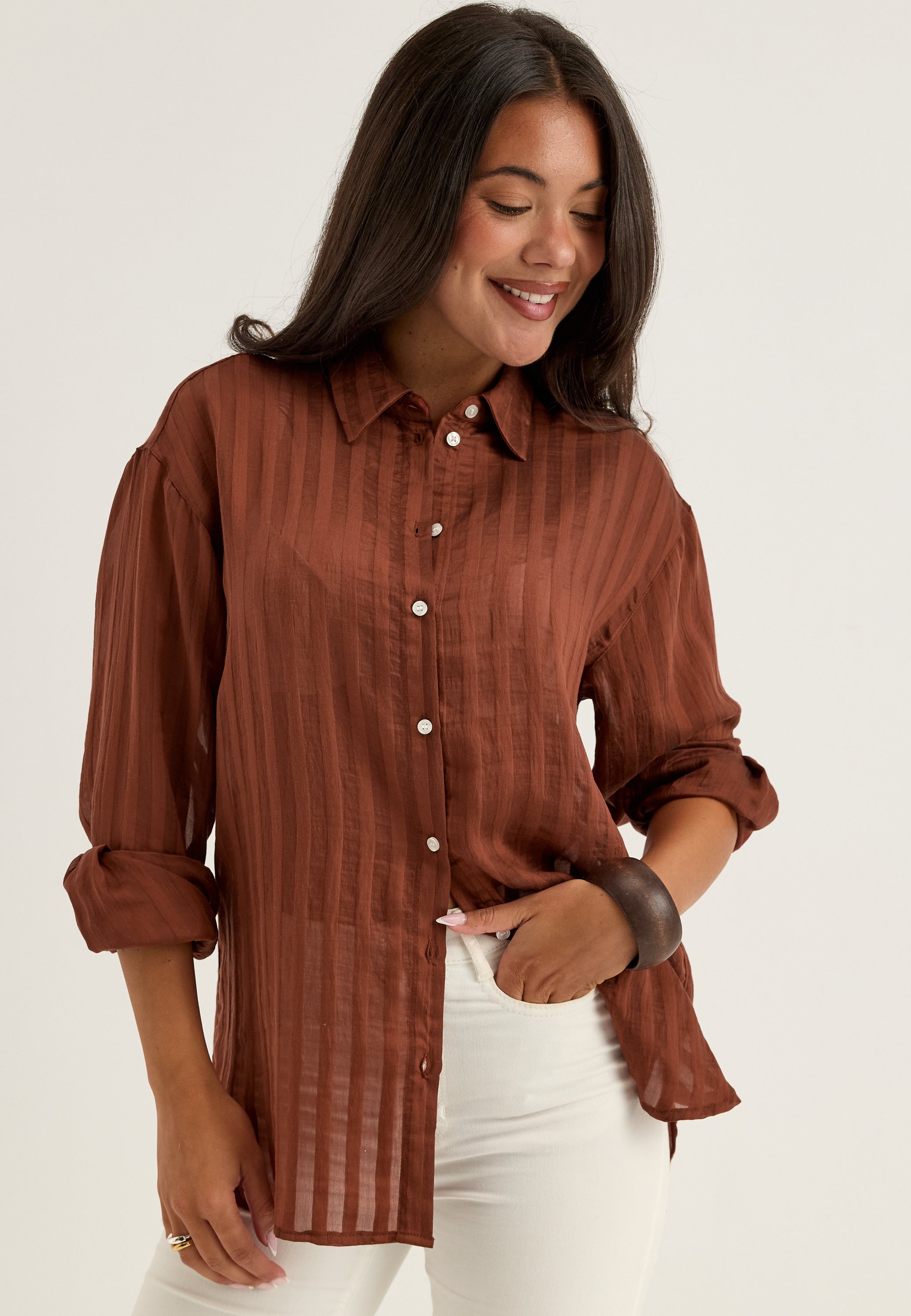 SELECTED Slftoran Oversized Ls Striped Shirt