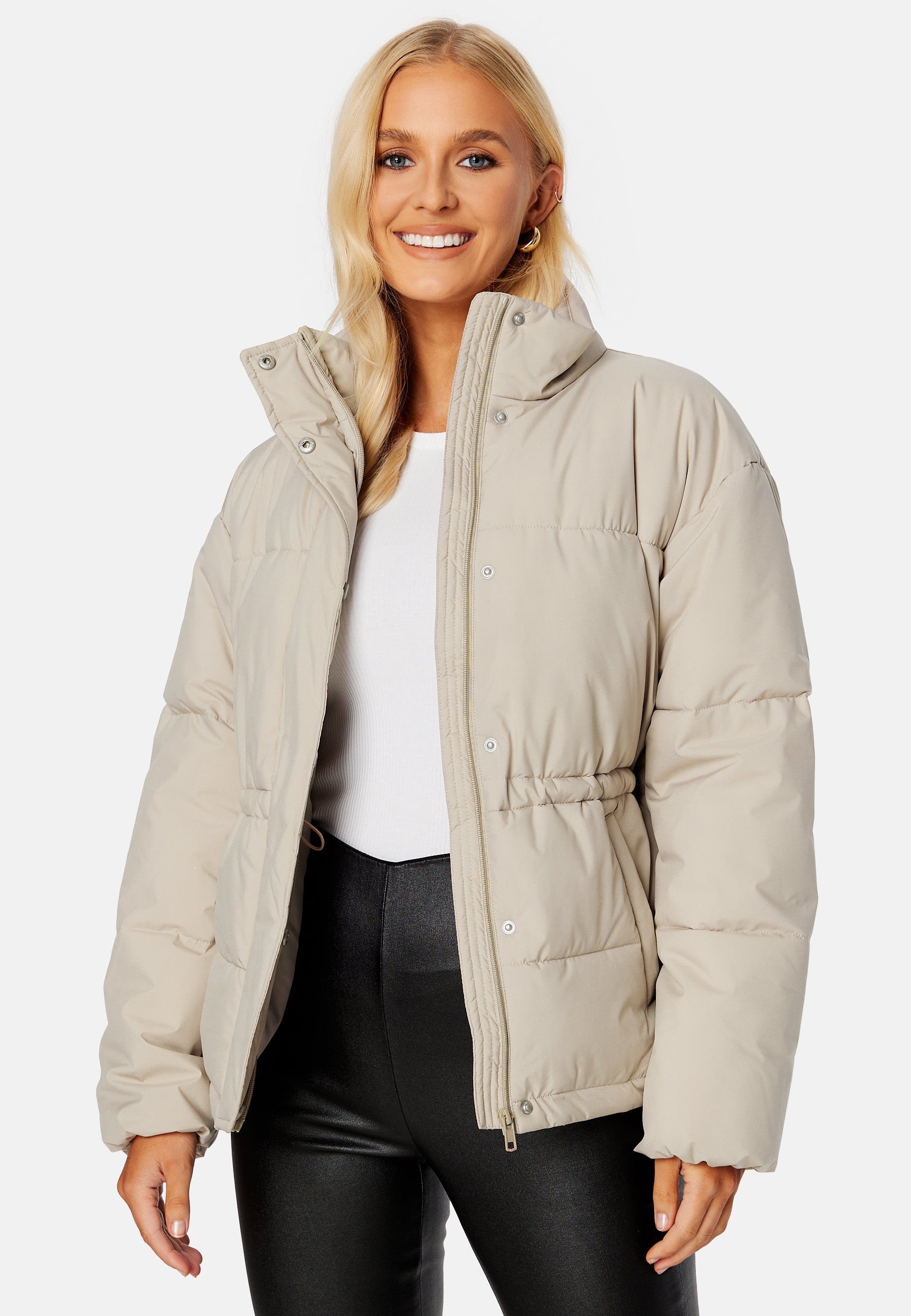BUBBLEROOM Rahima Drawstring Waist Puffer Jacket