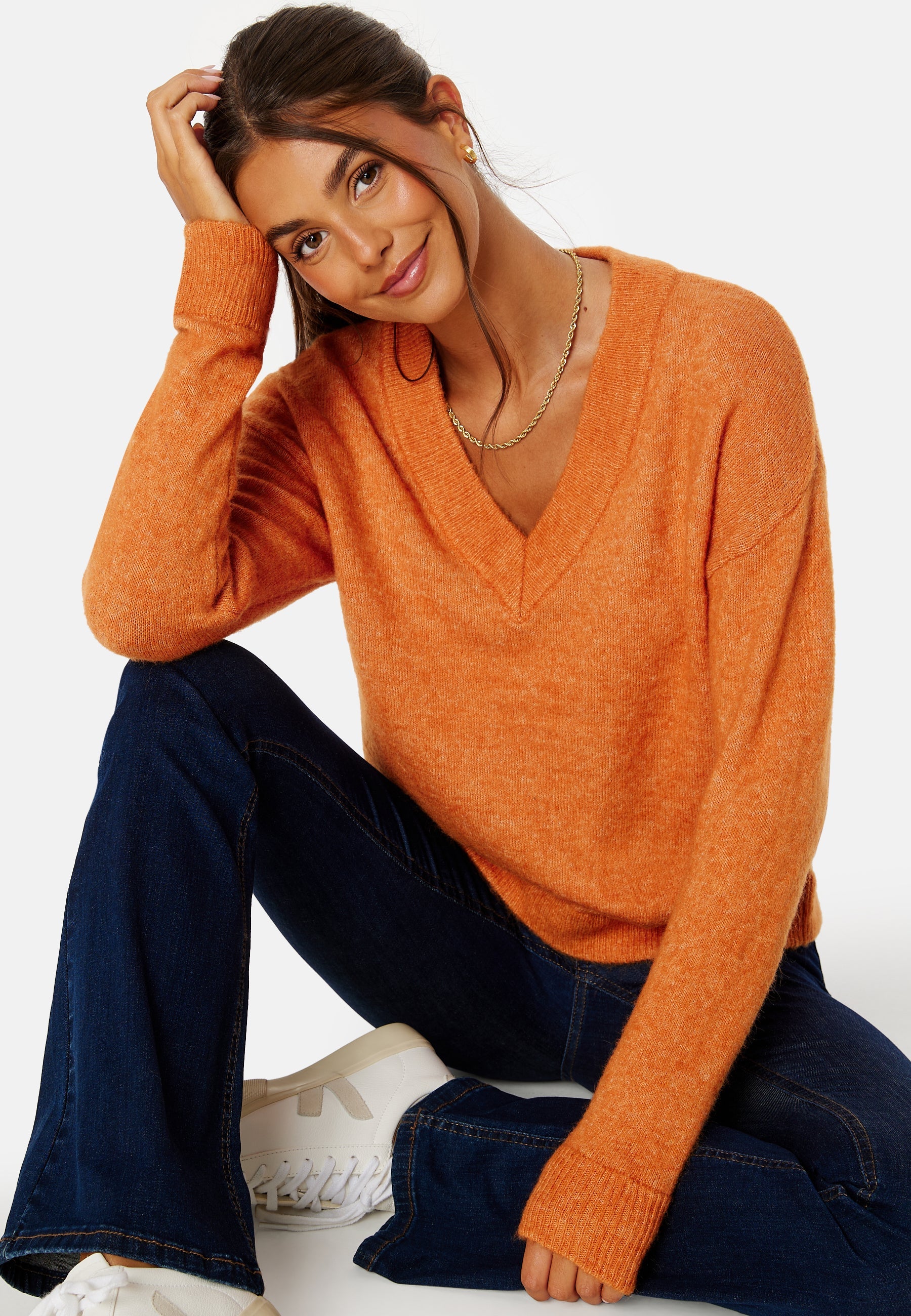 SELECTED Maline LS Knit V-Neck