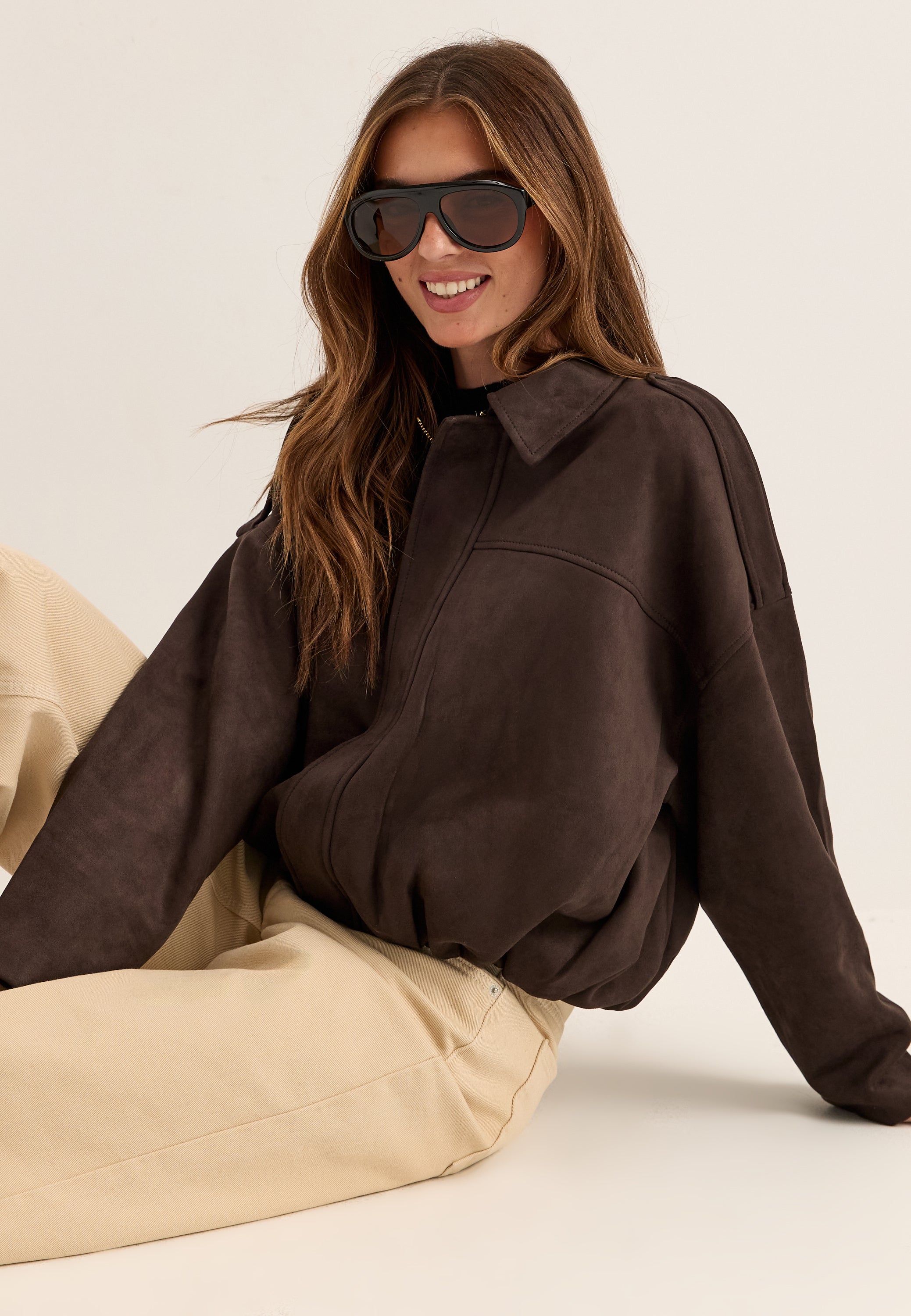 ONLY Onlmoon-stina Faux Suede Bomber