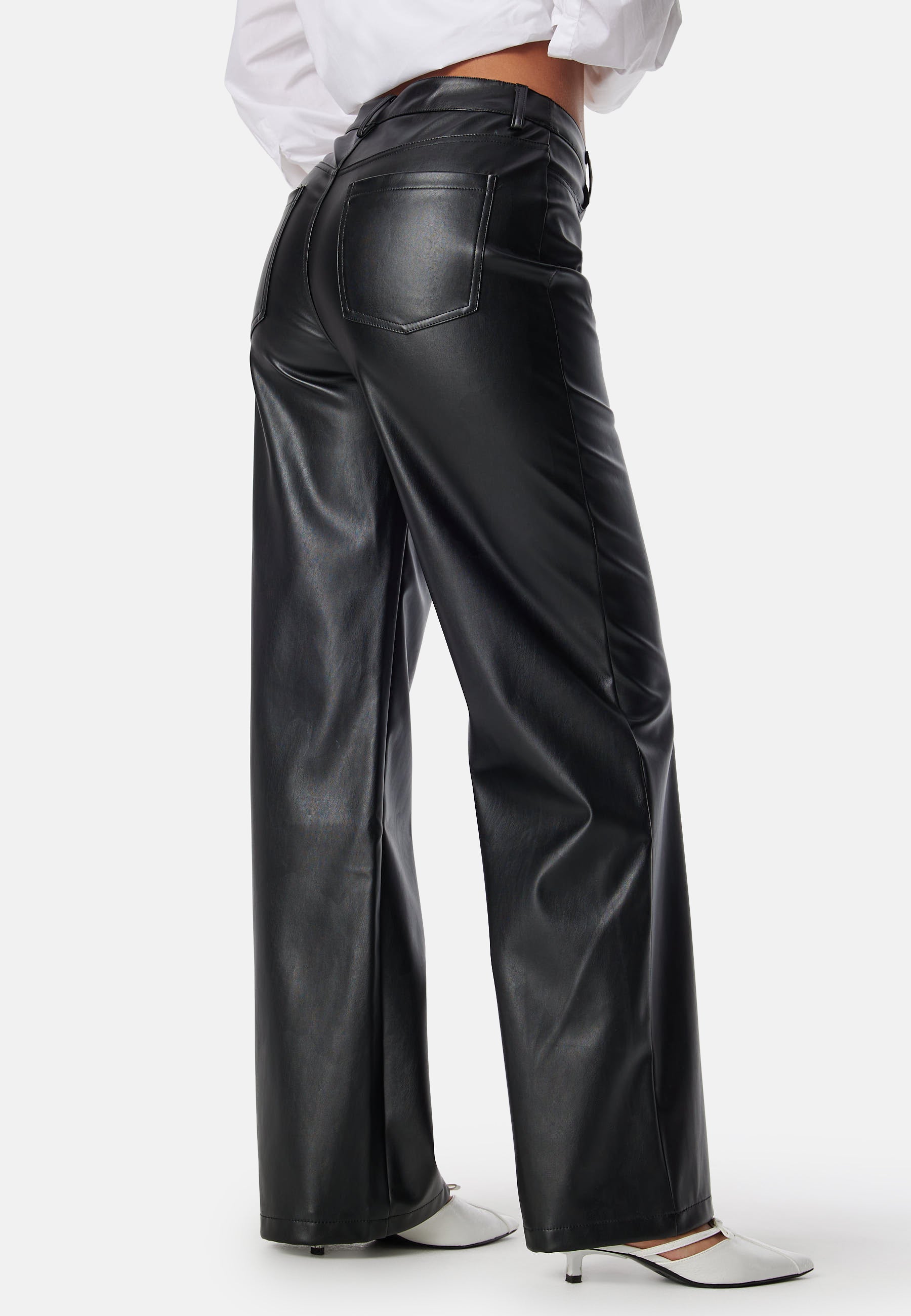 BUBBLEROOM Straight PU Trousers