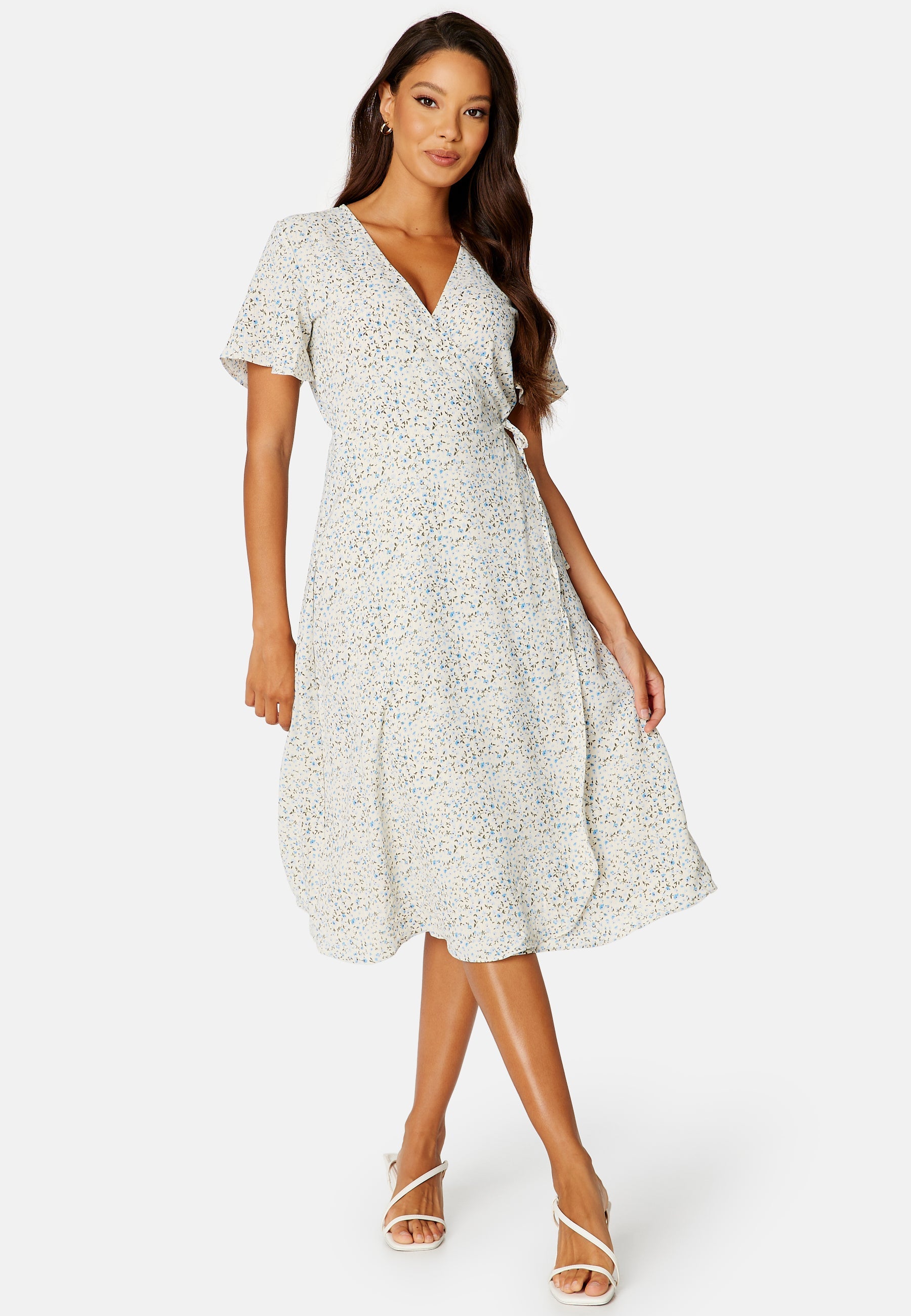 VILA Lovie S/S Wrap Midi Dress