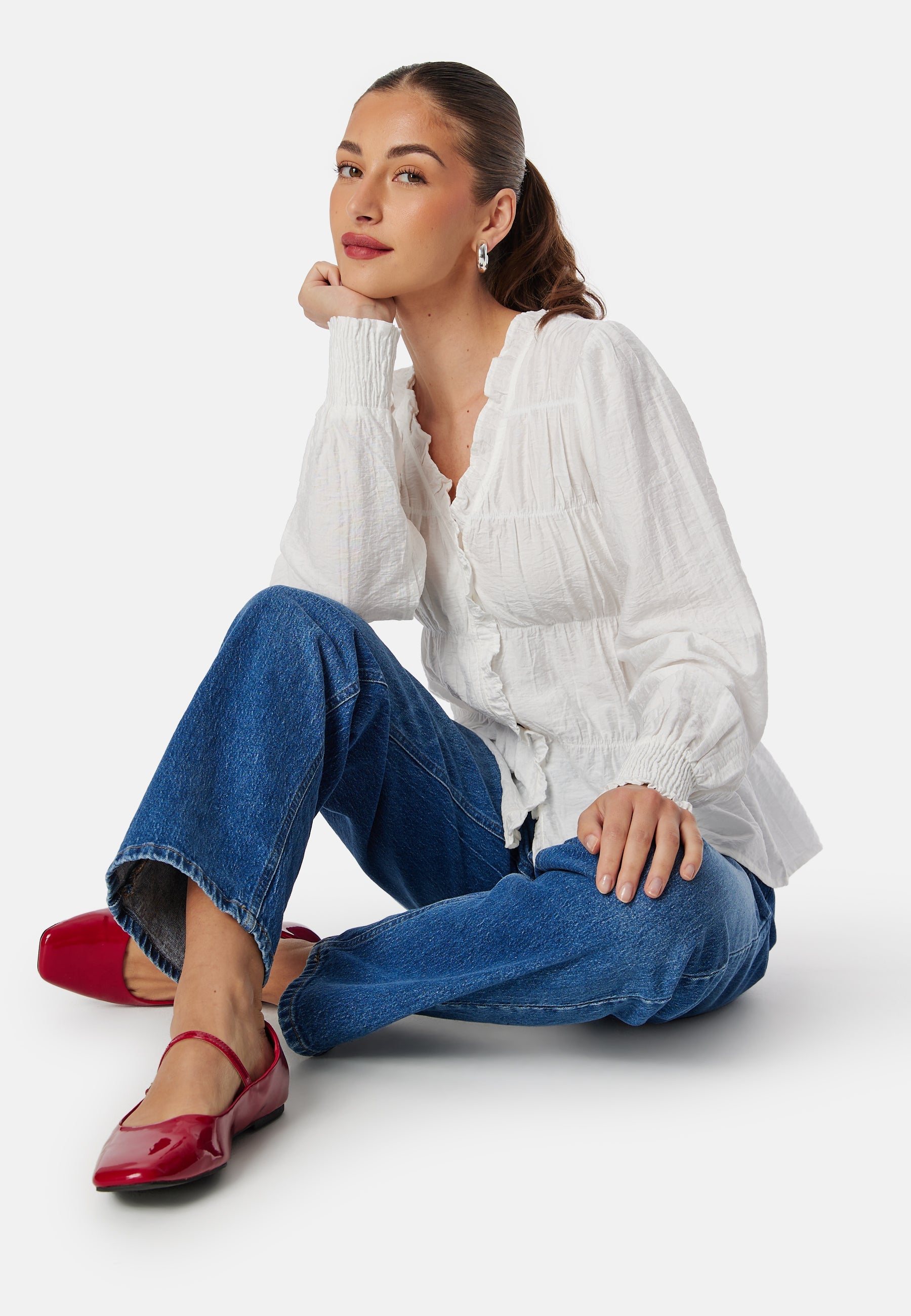 VILA Viorpa L/S V-NECK TOP