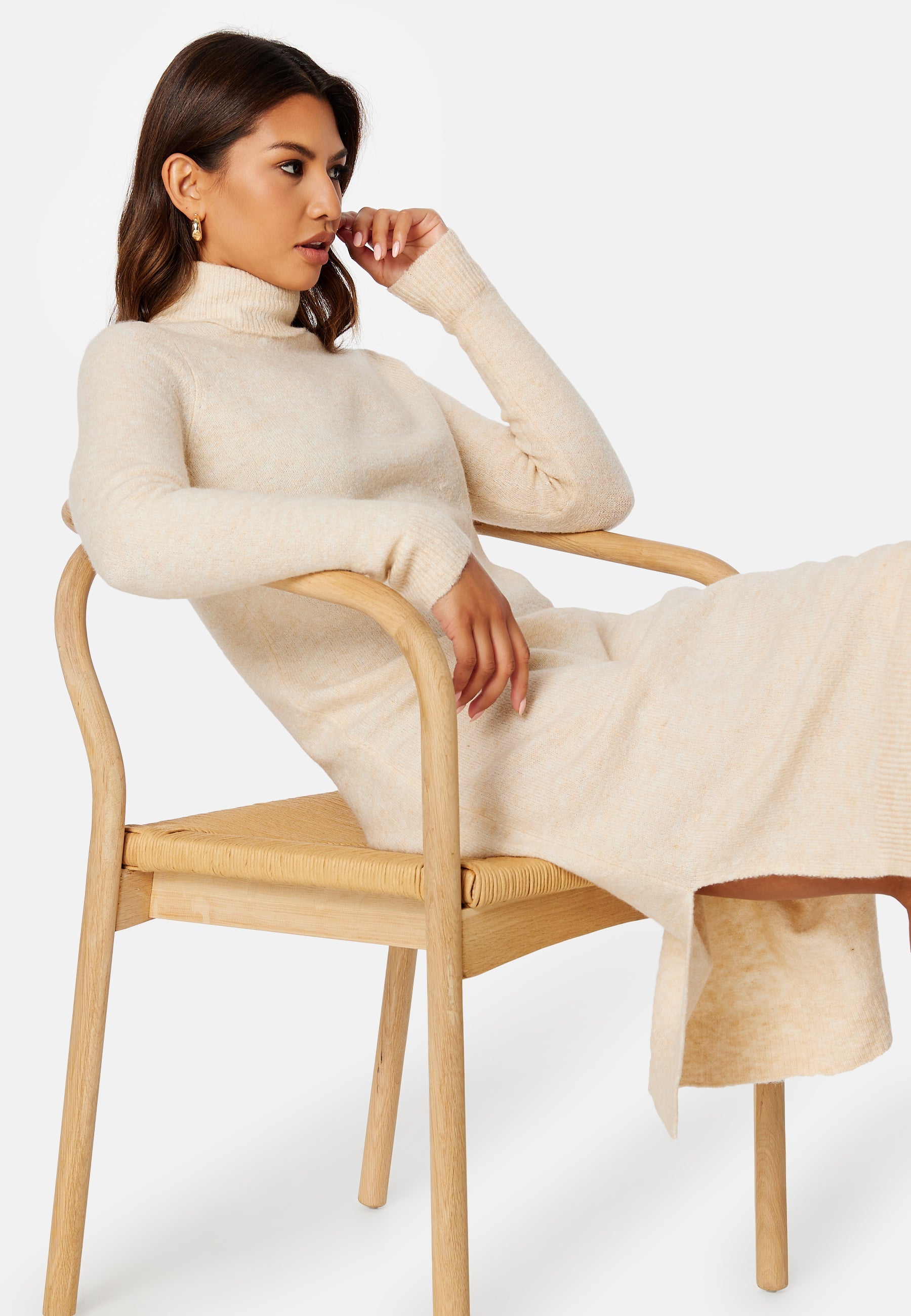 Pieces Juliana LS Rollneck Knit Dress